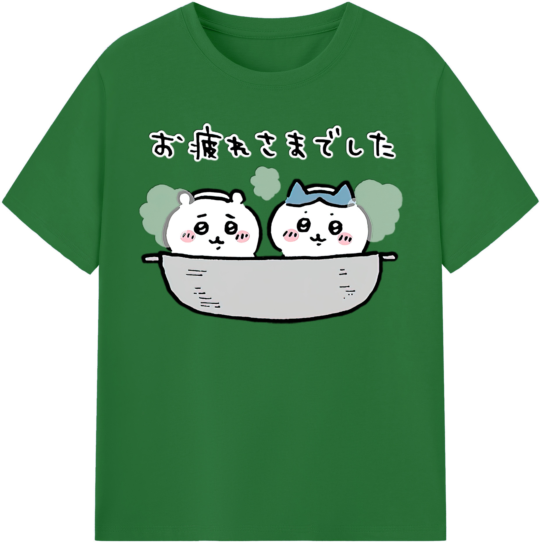 （画像用） ちいかわ ハチワレ Chii-kawa hachiware 綿100％半袖Tシャツ（フロントプリント）