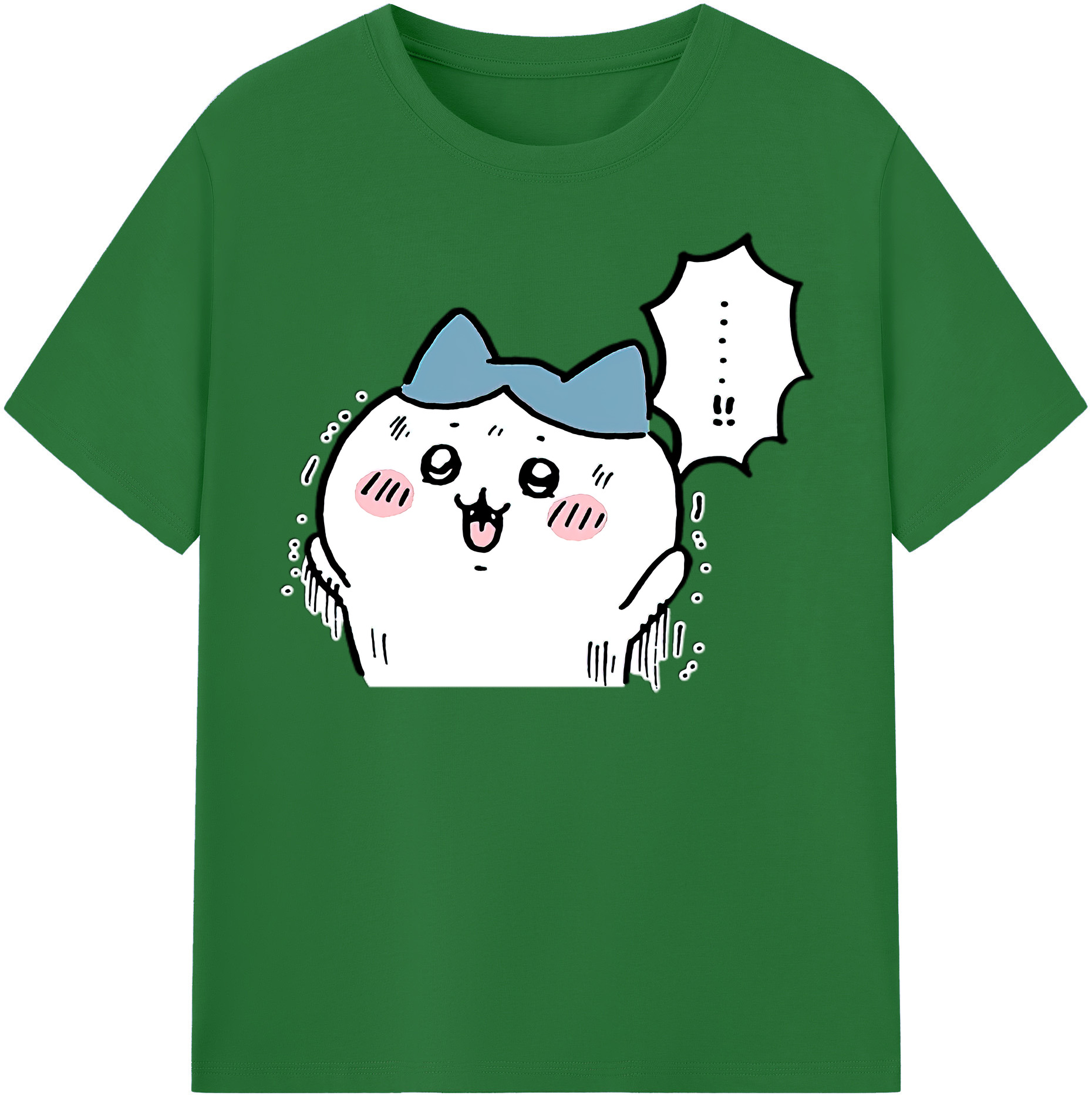 （画像用） ちいかわ ハチワレ Chii-kawa hachiware 綿100％半袖Tシャツ（フロントプリント）
