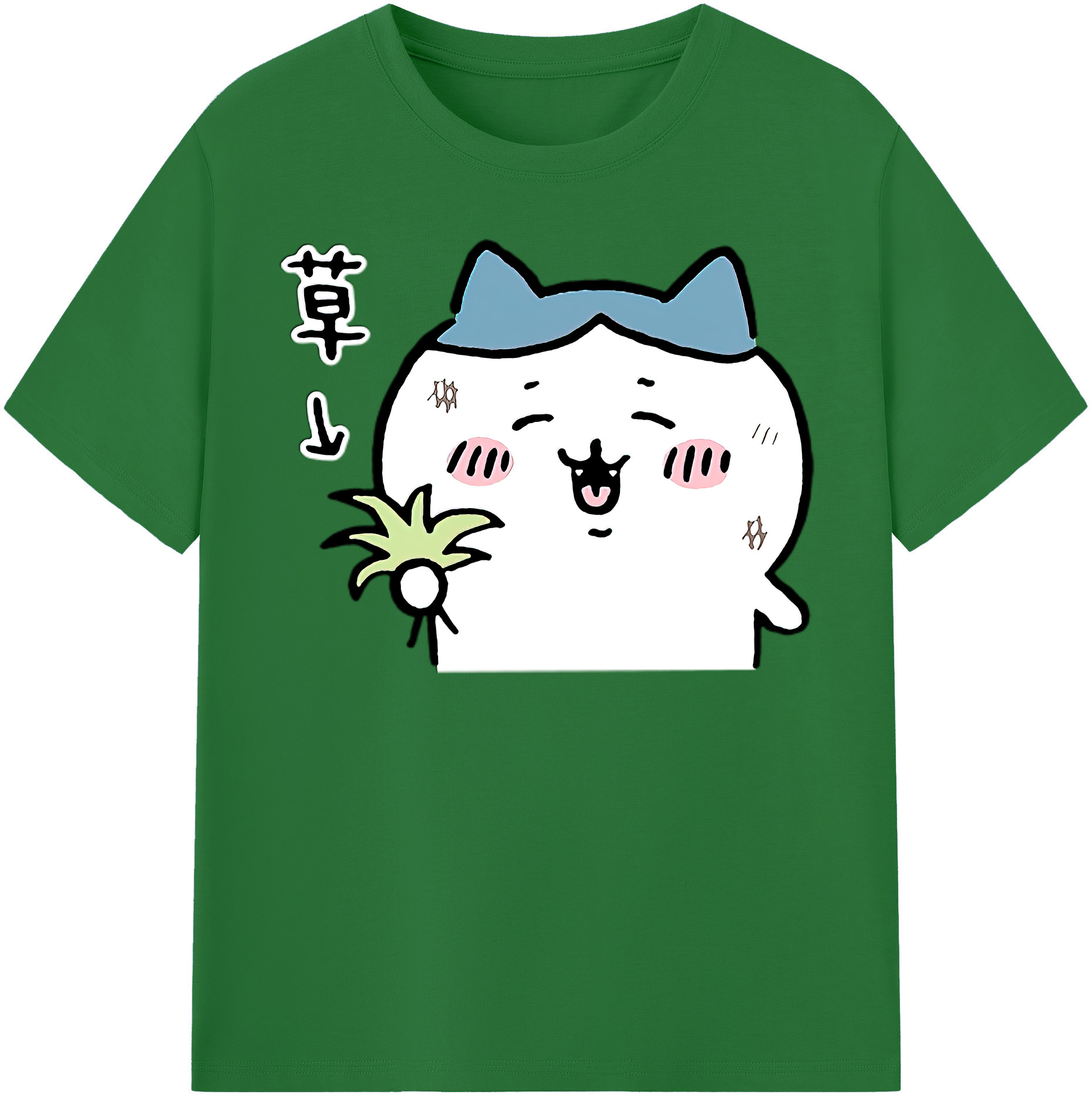 （画像用） ちいかわ ハチワレ Chii-kawa hachiware 綿100％半袖Tシャツ（フロントプリント）