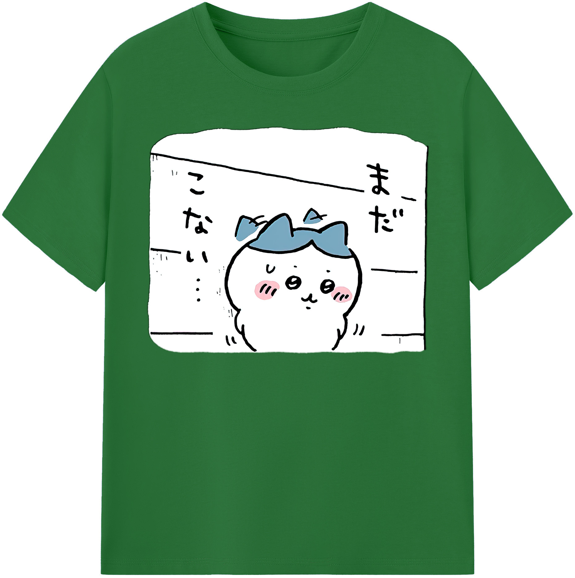 （画像用） ちいかわ ハチワレ Chii-kawa hachiware 綿100％半袖Tシャツ（フロントプリント）