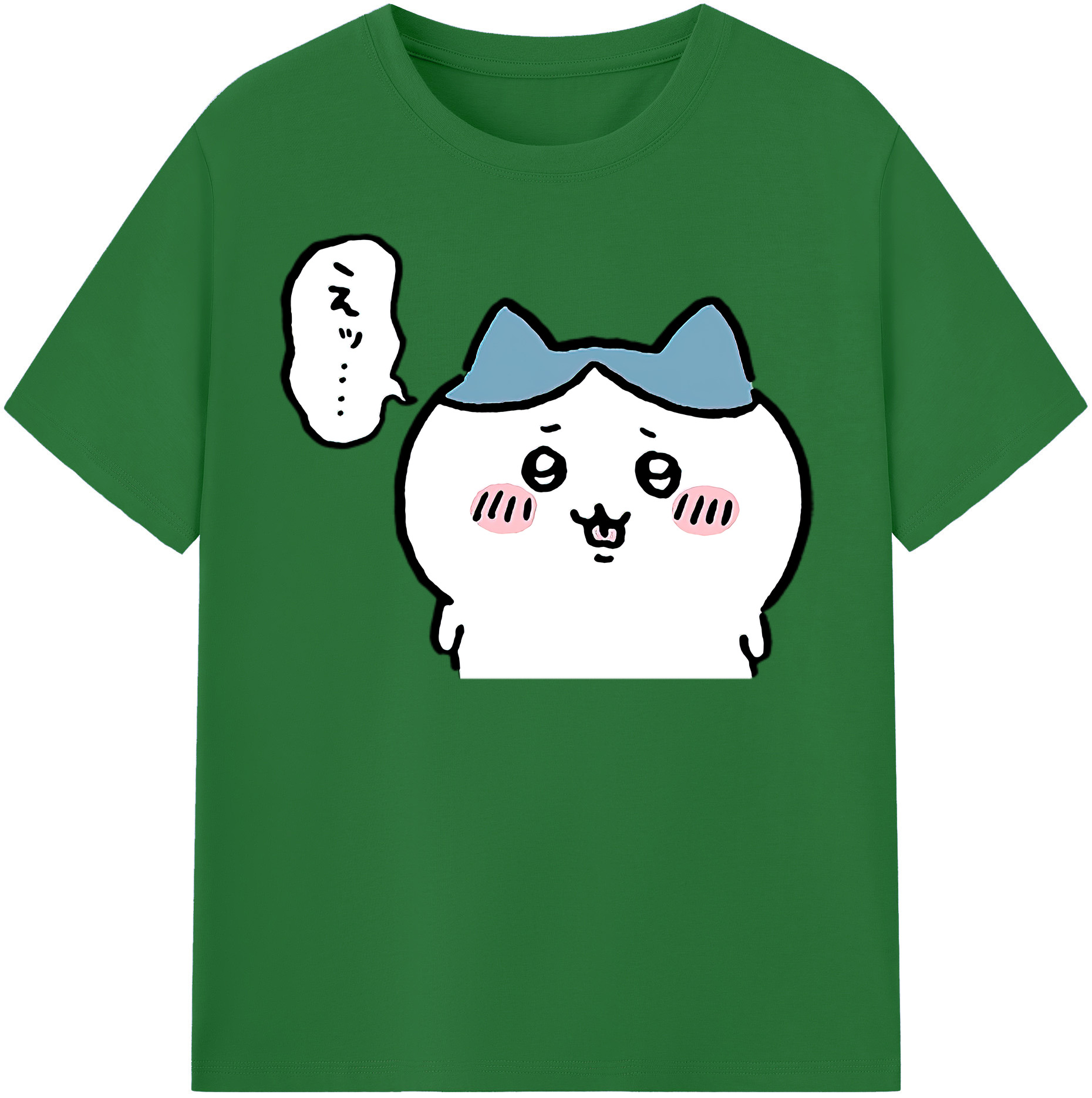 （画像用） ちいかわ ハチワレ Chii-kawa hachiware 綿100％半袖Tシャツ（フロントプリント）