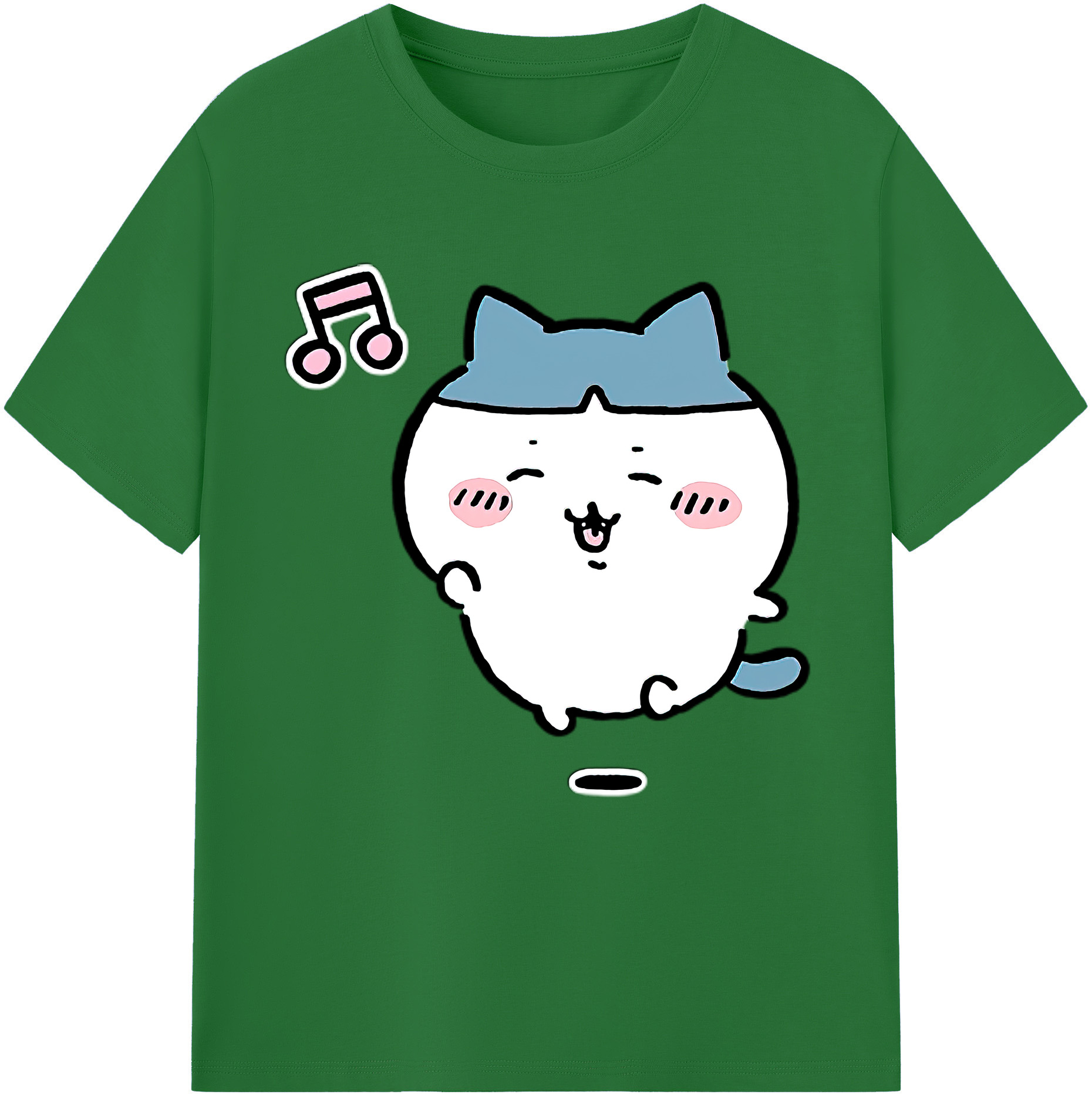 （画像用） ちいかわ ハチワレ Chii-kawa hachiware 綿100％半袖Tシャツ（フロントプリント）