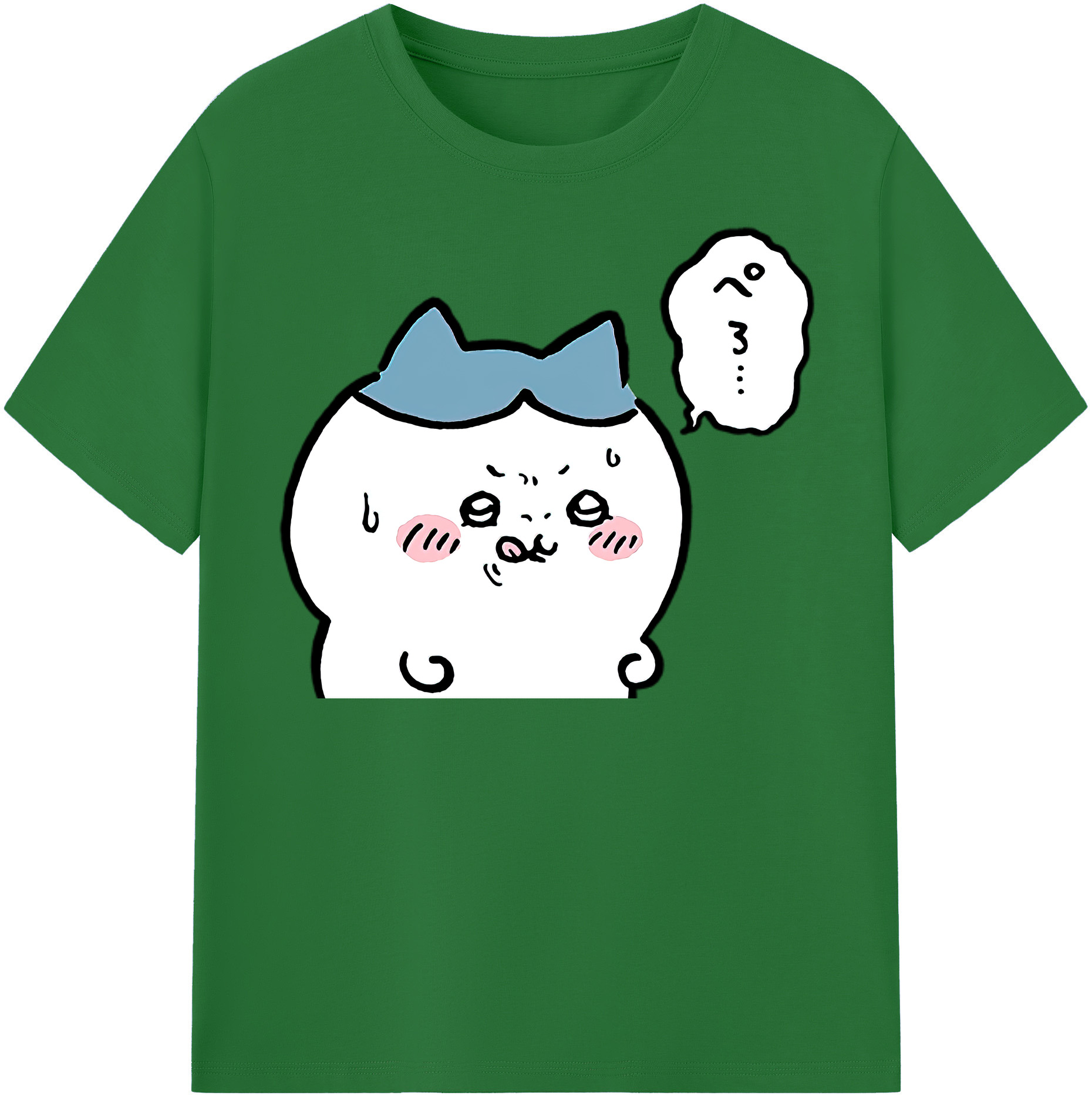 （画像用） ちいかわ ハチワレ Chii-kawa hachiware 綿100％半袖Tシャツ（フロントプリント）