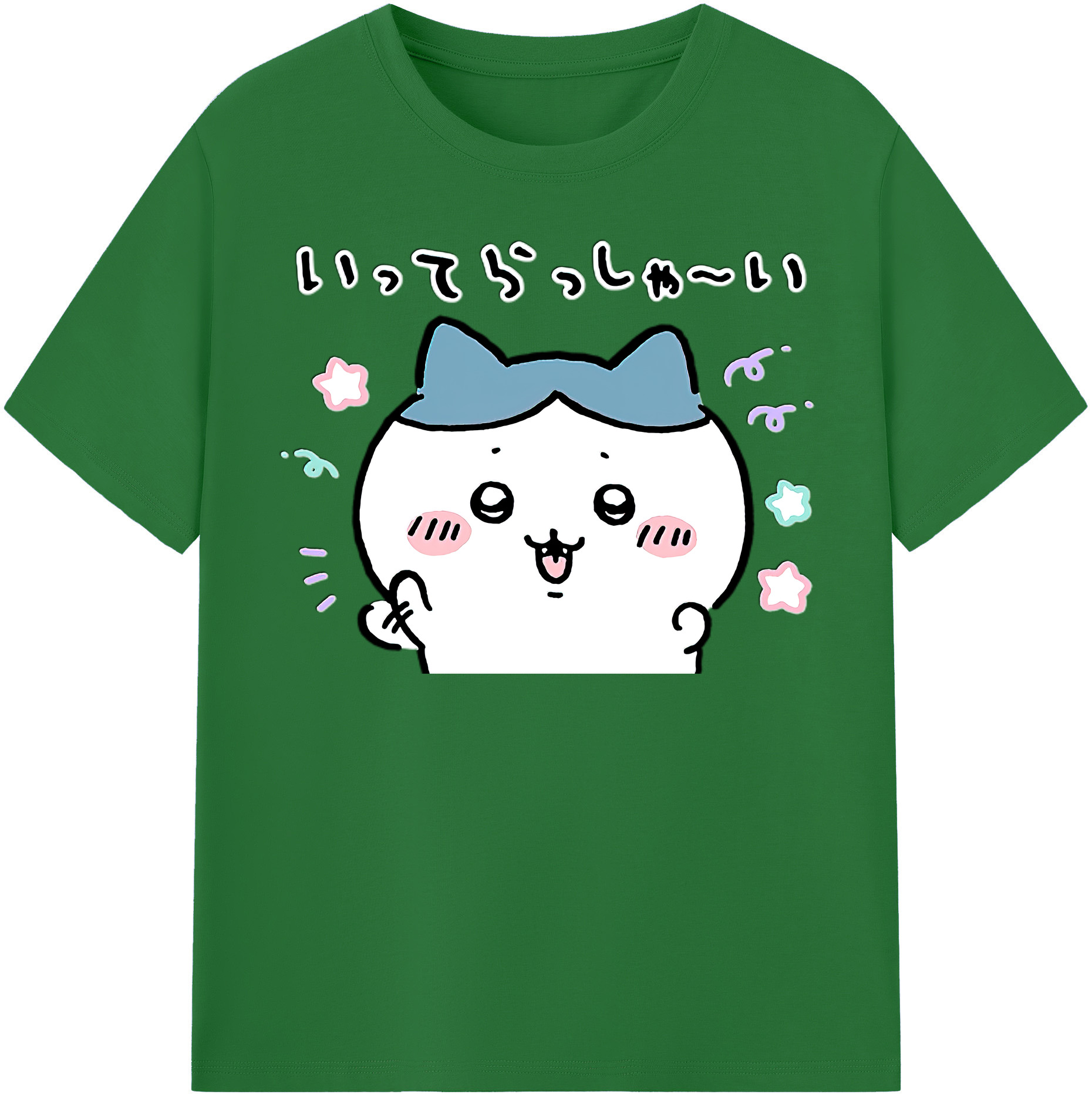 （画像用） ちいかわ ハチワレ Chii-kawa hachiware 綿100％半袖Tシャツ（フロントプリント）