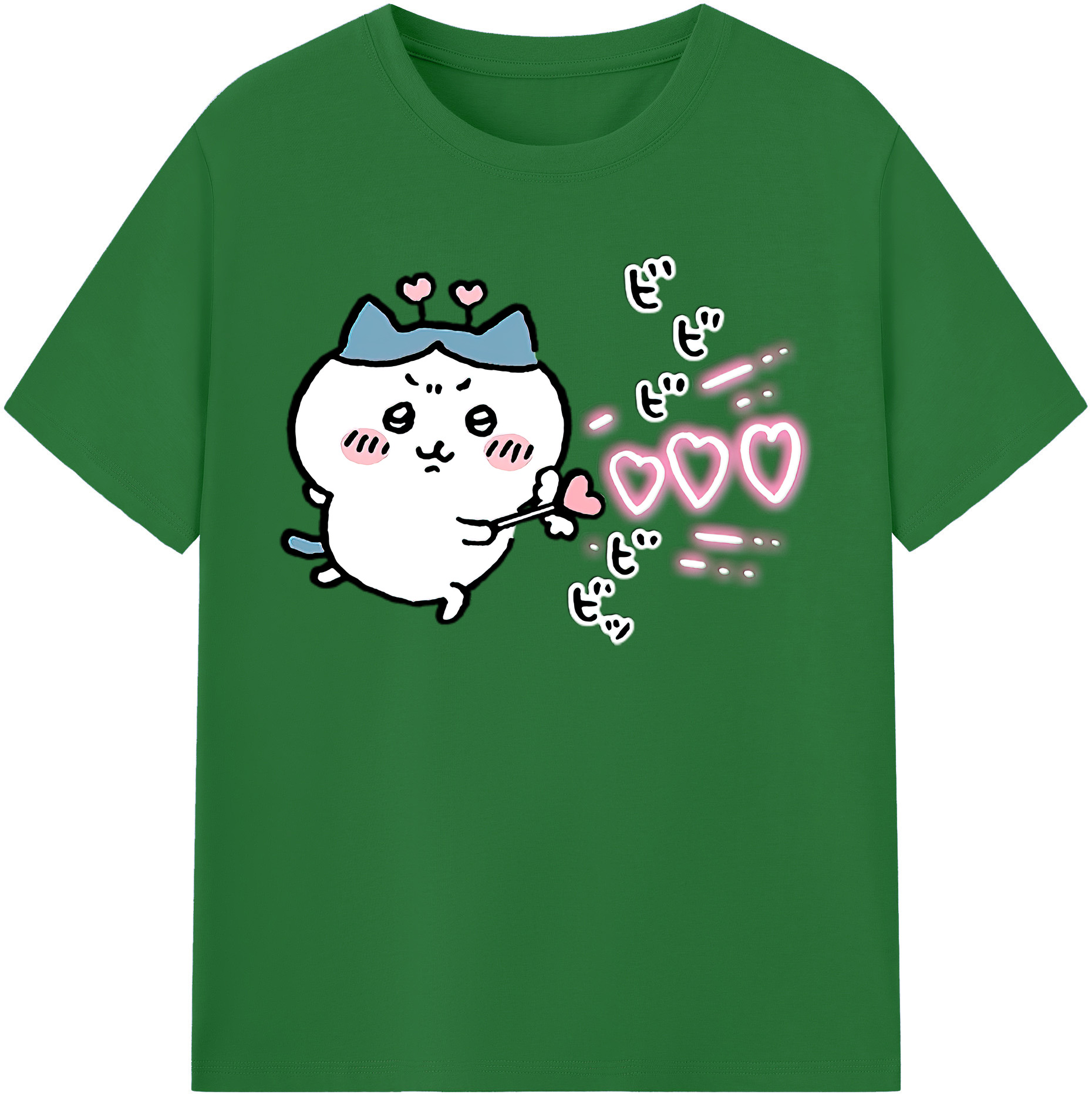 （画像用） ちいかわ ハチワレ Chii-kawa hachiware 綿100％半袖Tシャツ（フロントプリント）