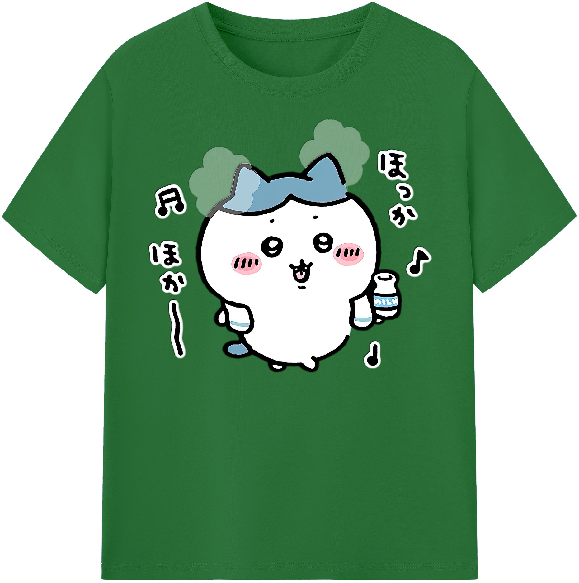 （画像用） ちいかわ ハチワレ Chii-kawa hachiware 綿100％半袖Tシャツ（フロントプリント）