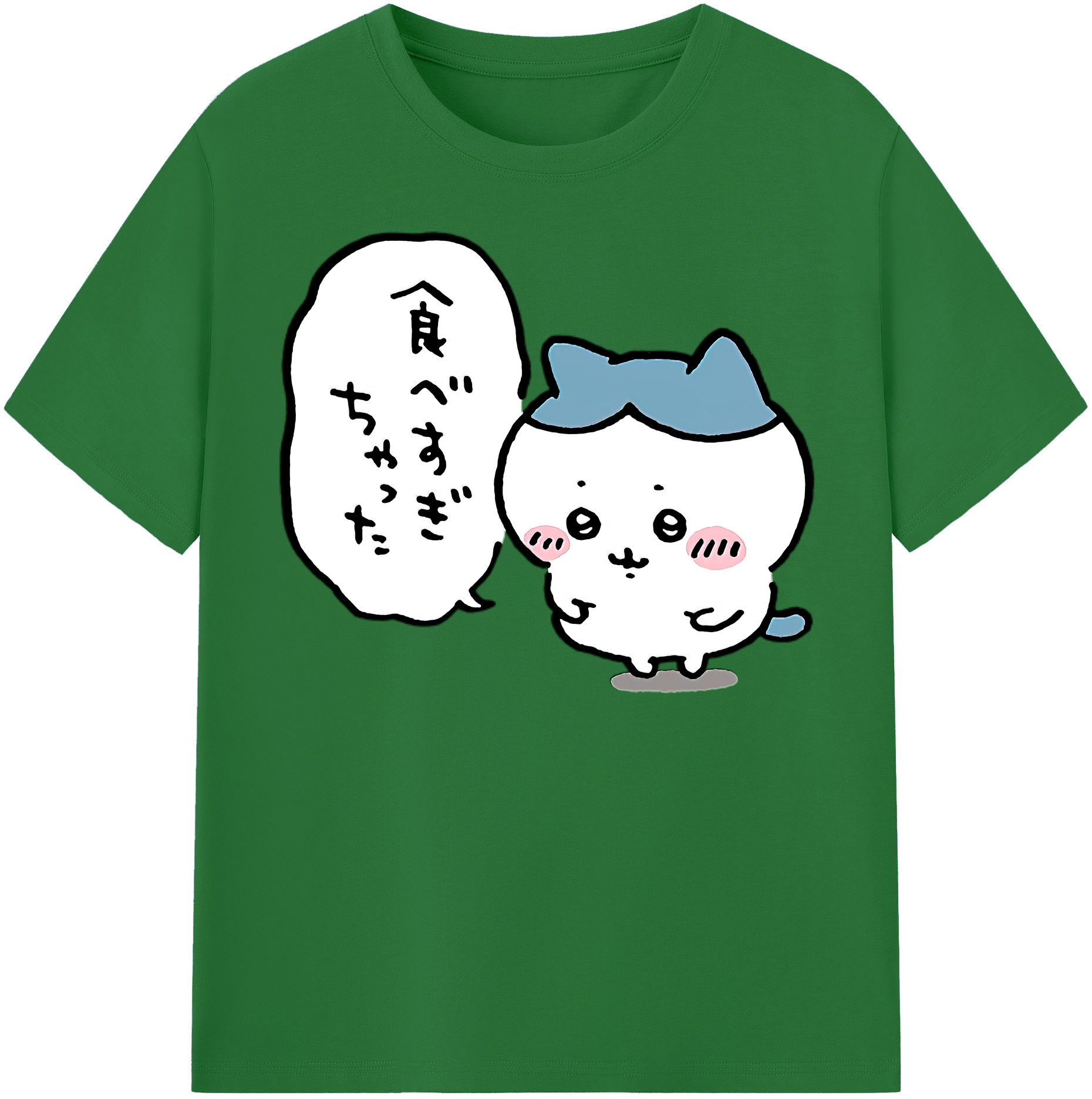 （画像用） ちいかわ ハチワレ Chii-kawa hachiware 綿100％半袖Tシャツ（フロントプリント）