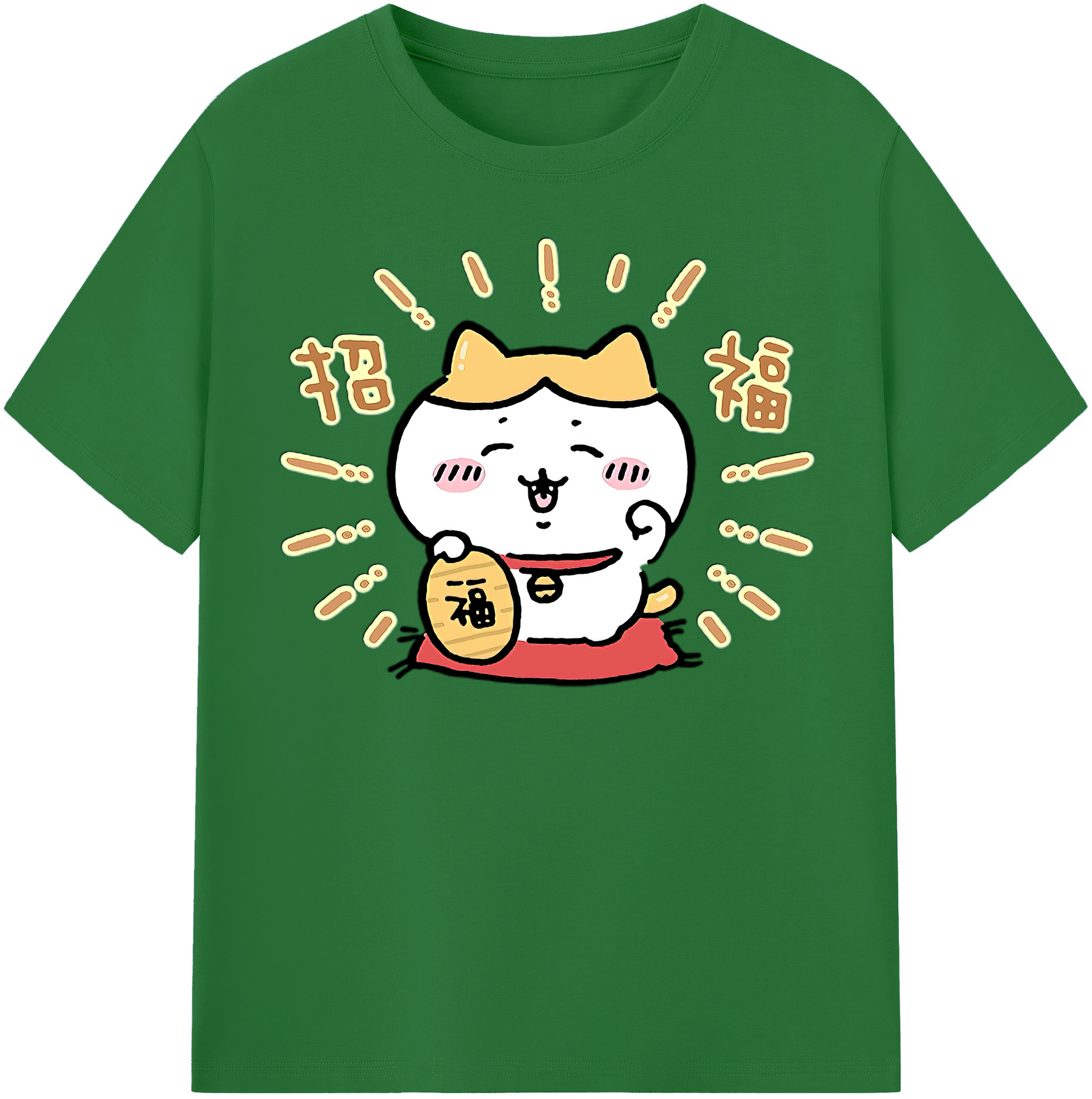 （画像用） ちいかわ ハチワレ Chii-kawa hachiware 綿100％半袖Tシャツ（フロントプリント）