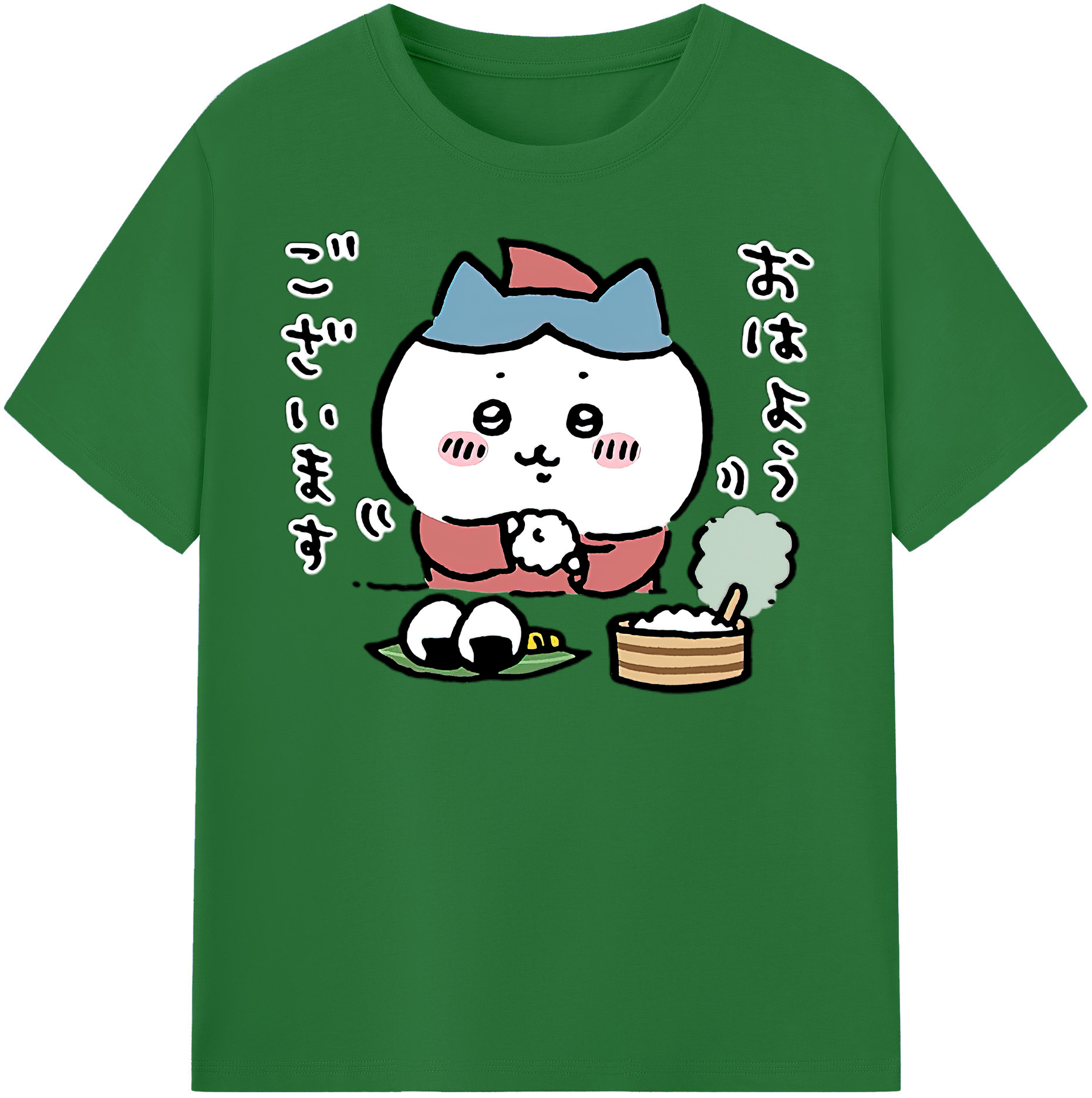 （画像用） ちいかわ ハチワレ Chii-kawa hachiware 綿100％半袖Tシャツ（フロントプリント）