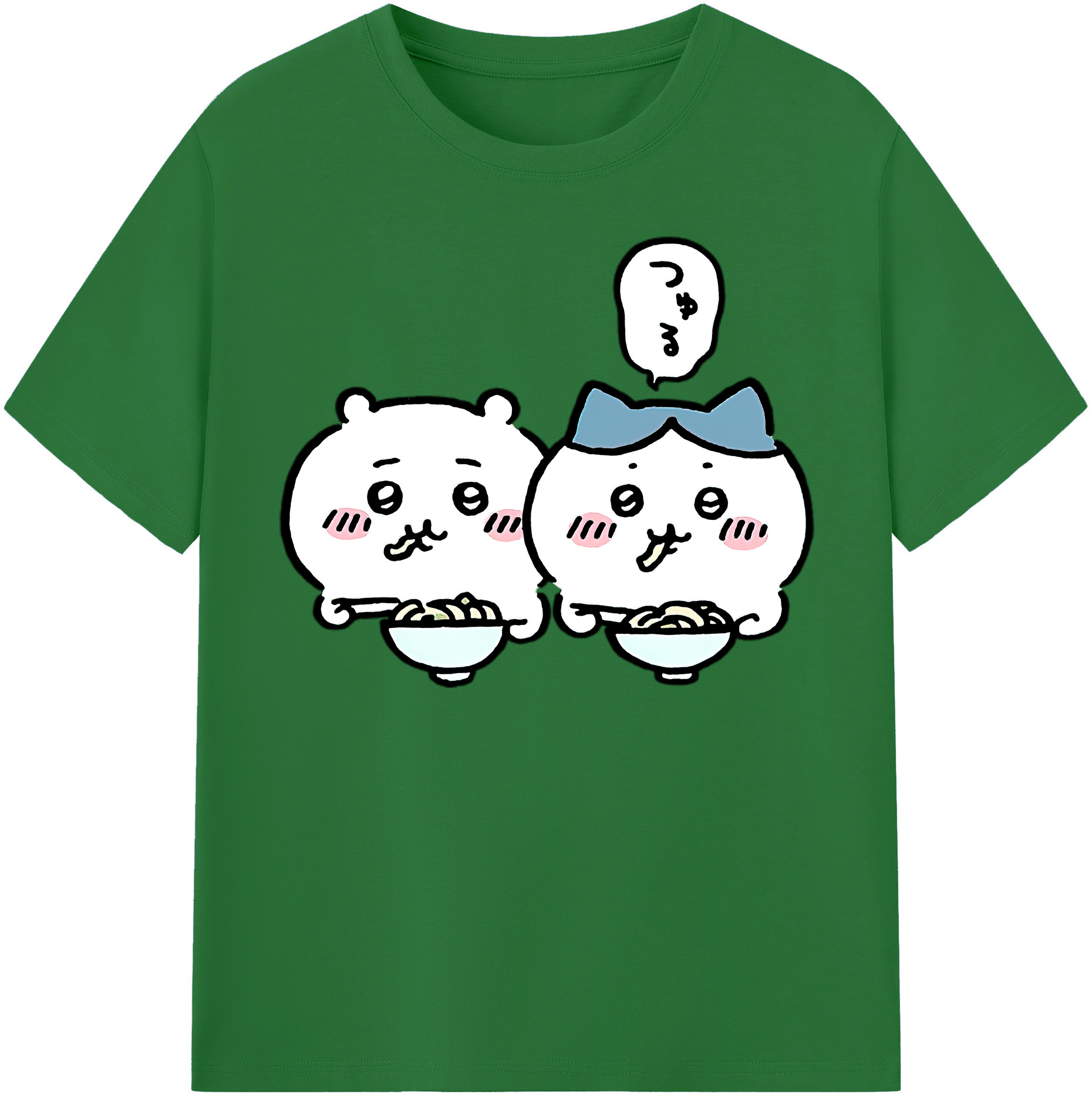 （画像用） ちいかわ ハチワレ Chii-kawa hachiware 綿100％半袖Tシャツ（フロントプリント）