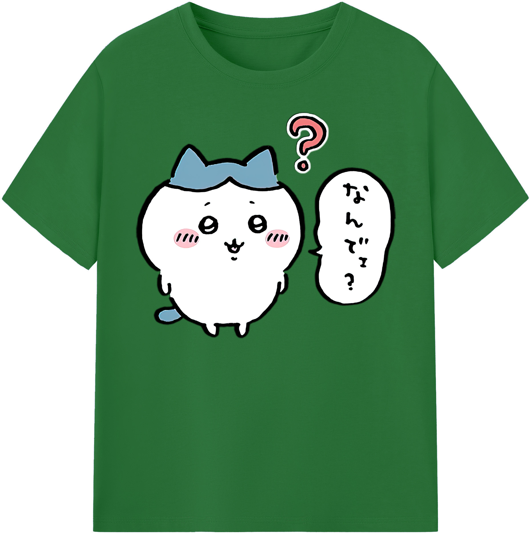 （画像用） ちいかわ ハチワレ Chii-kawa hachiware 綿100％半袖Tシャツ（フロントプリント）