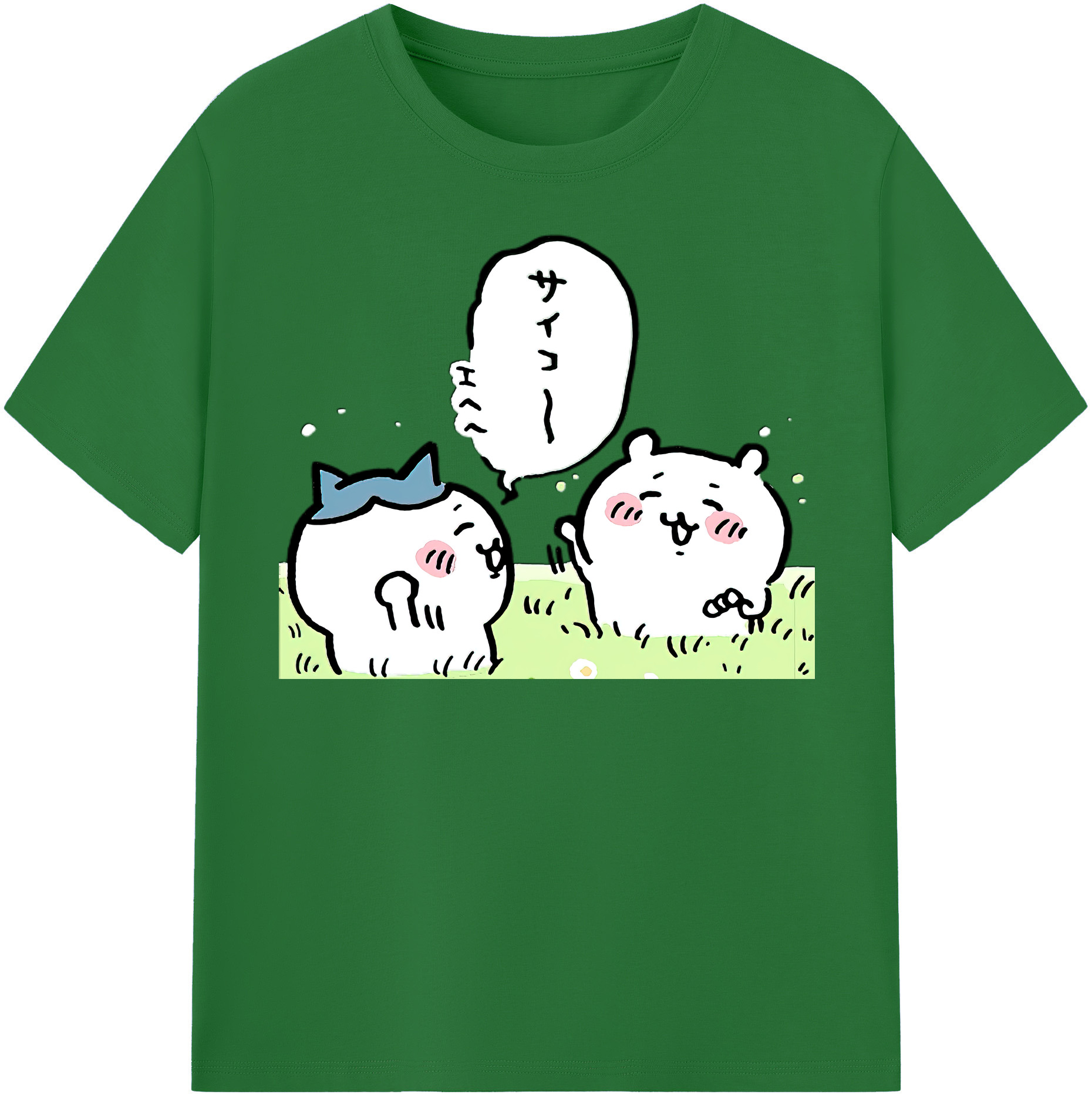 （画像用） ちいかわ ちいかわ Chii-kawa chiikawa 綿100％半袖Tシャツ（フロントプリント）