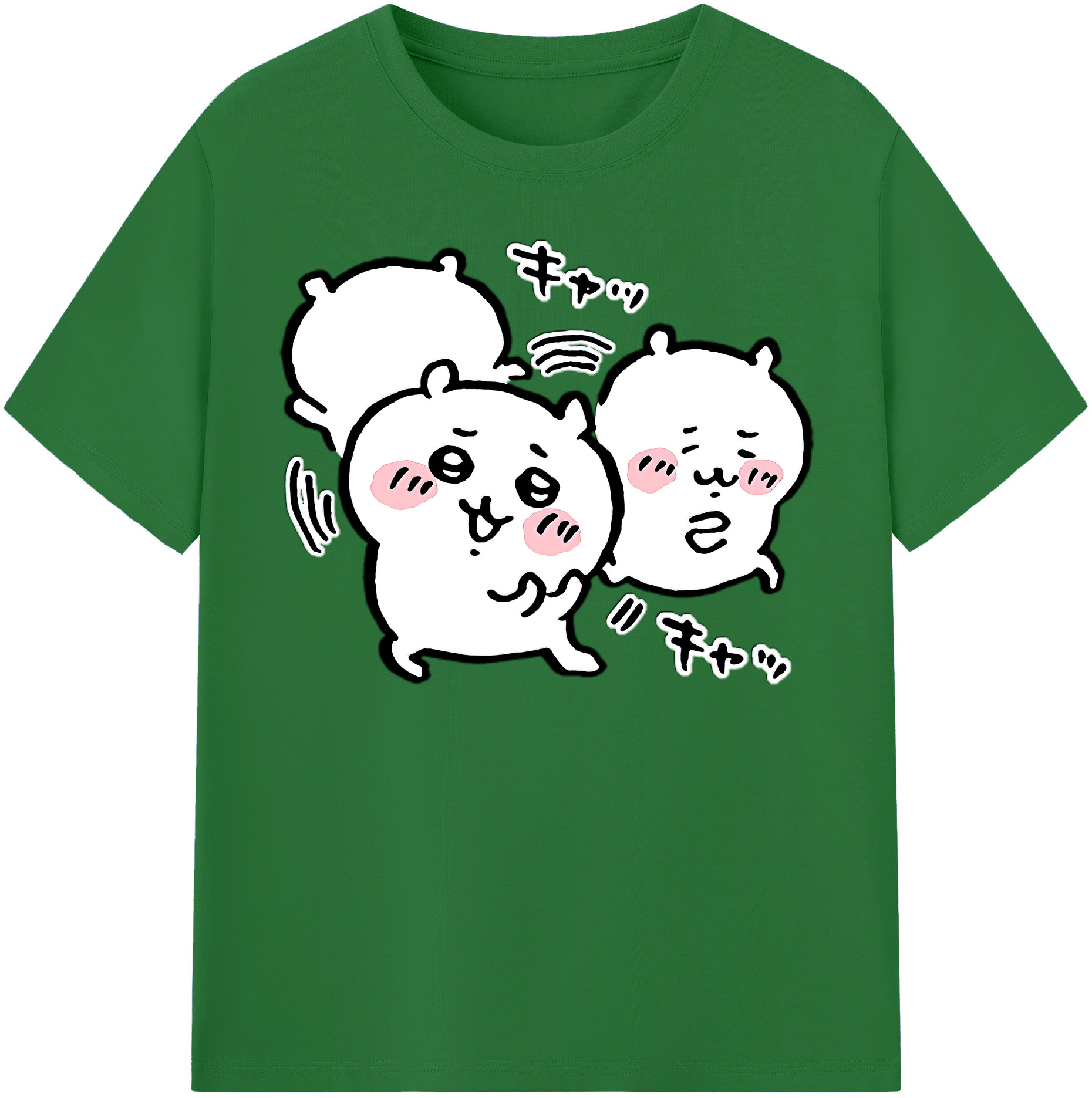 （画像用） ちいかわ ちいかわ Chii-kawa chiikawa 綿100％半袖Tシャツ（フロントプリント）