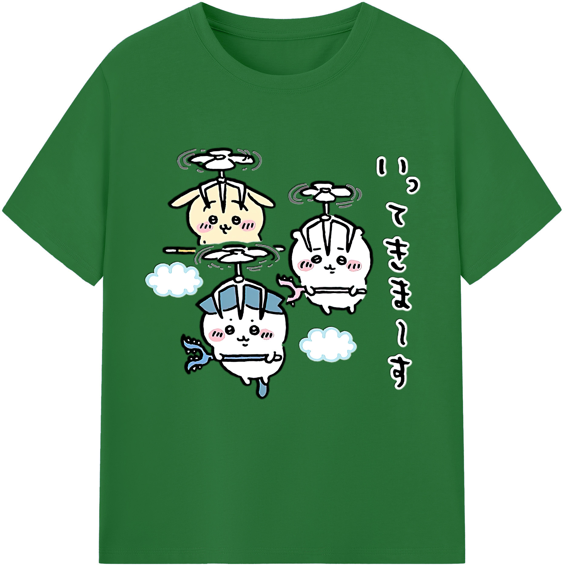 （画像用） ちいかわ ちいかわ Chii-kawa chiikawa 綿100％半袖Tシャツ（フロントプリント）