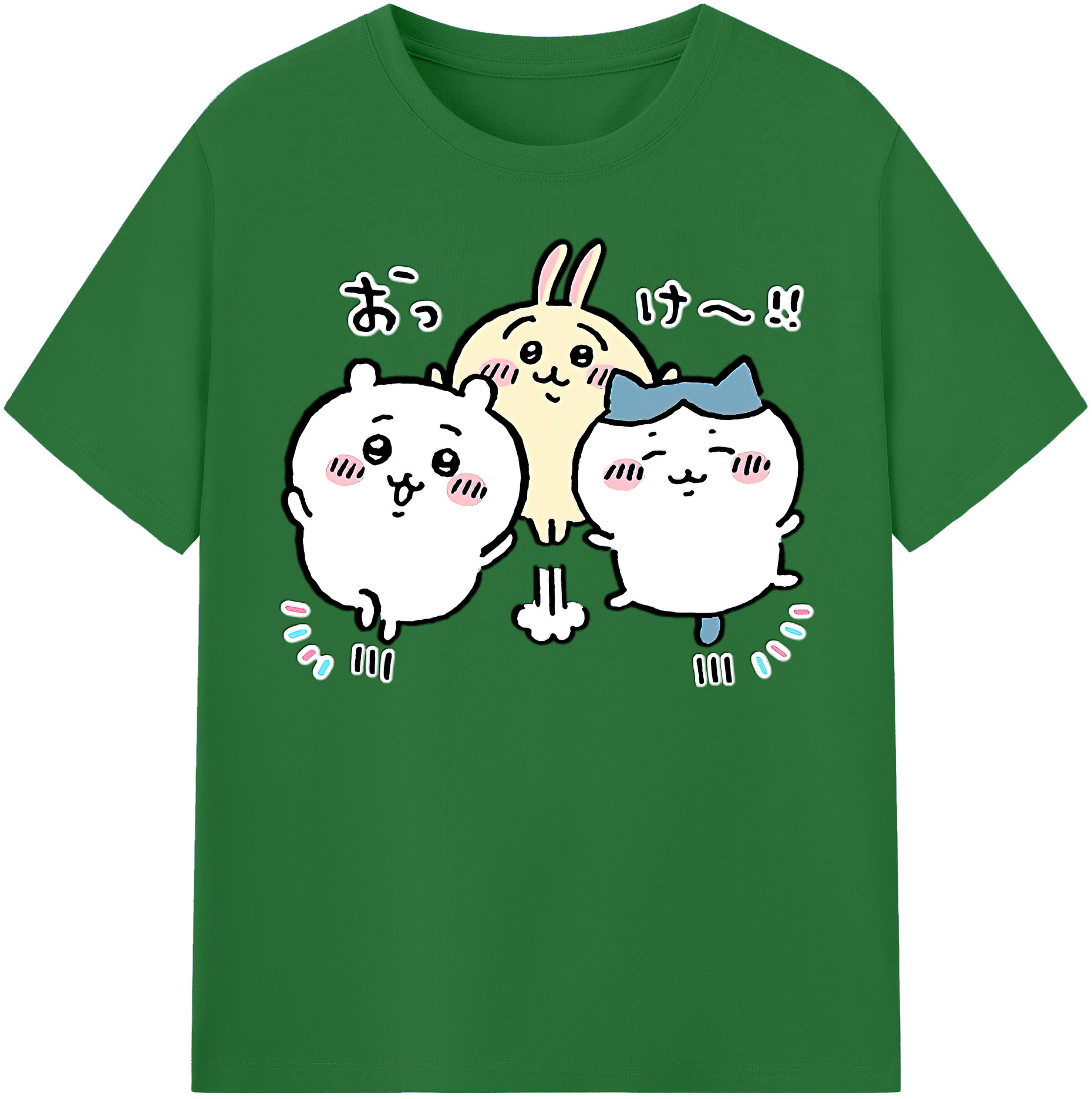 （画像用） ちいかわ ちいかわ Chii-kawa chiikawa 綿100％半袖Tシャツ（フロントプリント）