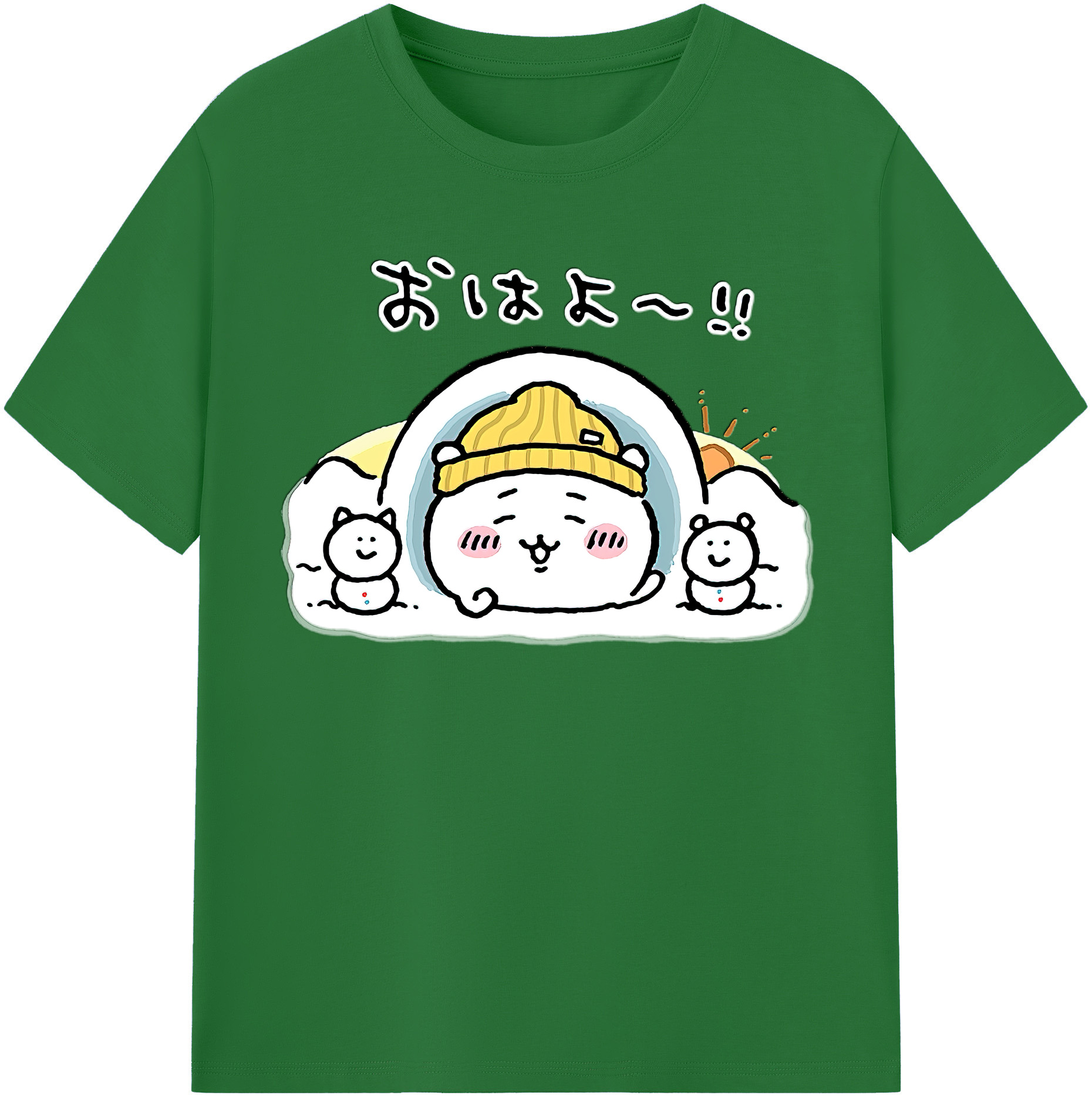 （画像用） ちいかわ ちいかわ Chii-kawa chiikawa 綿100％半袖Tシャツ（フロントプリント）