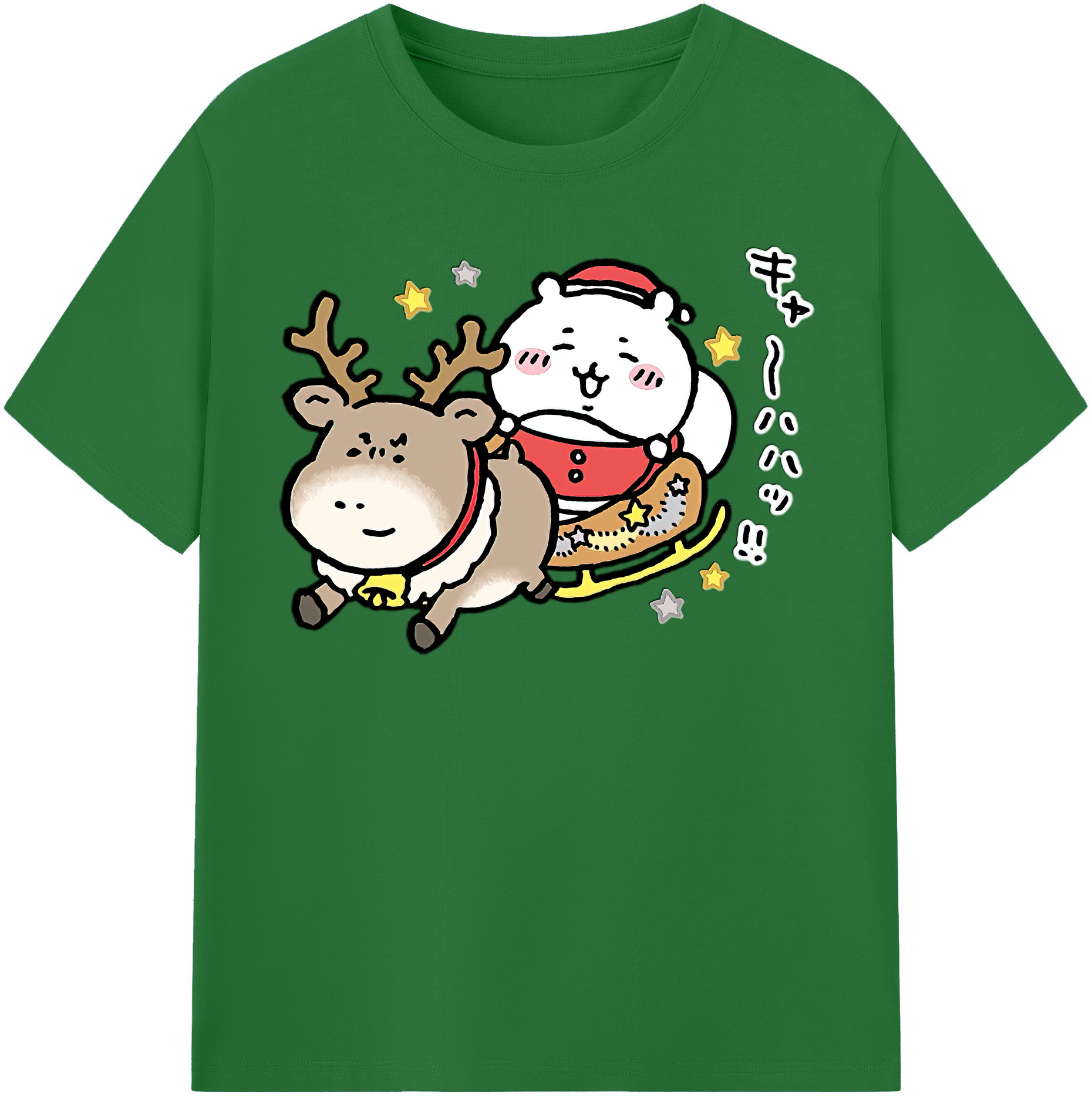 （画像用） ちいかわ ちいかわ Chii-kawa chiikawa 綿100％半袖Tシャツ（フロントプリント）