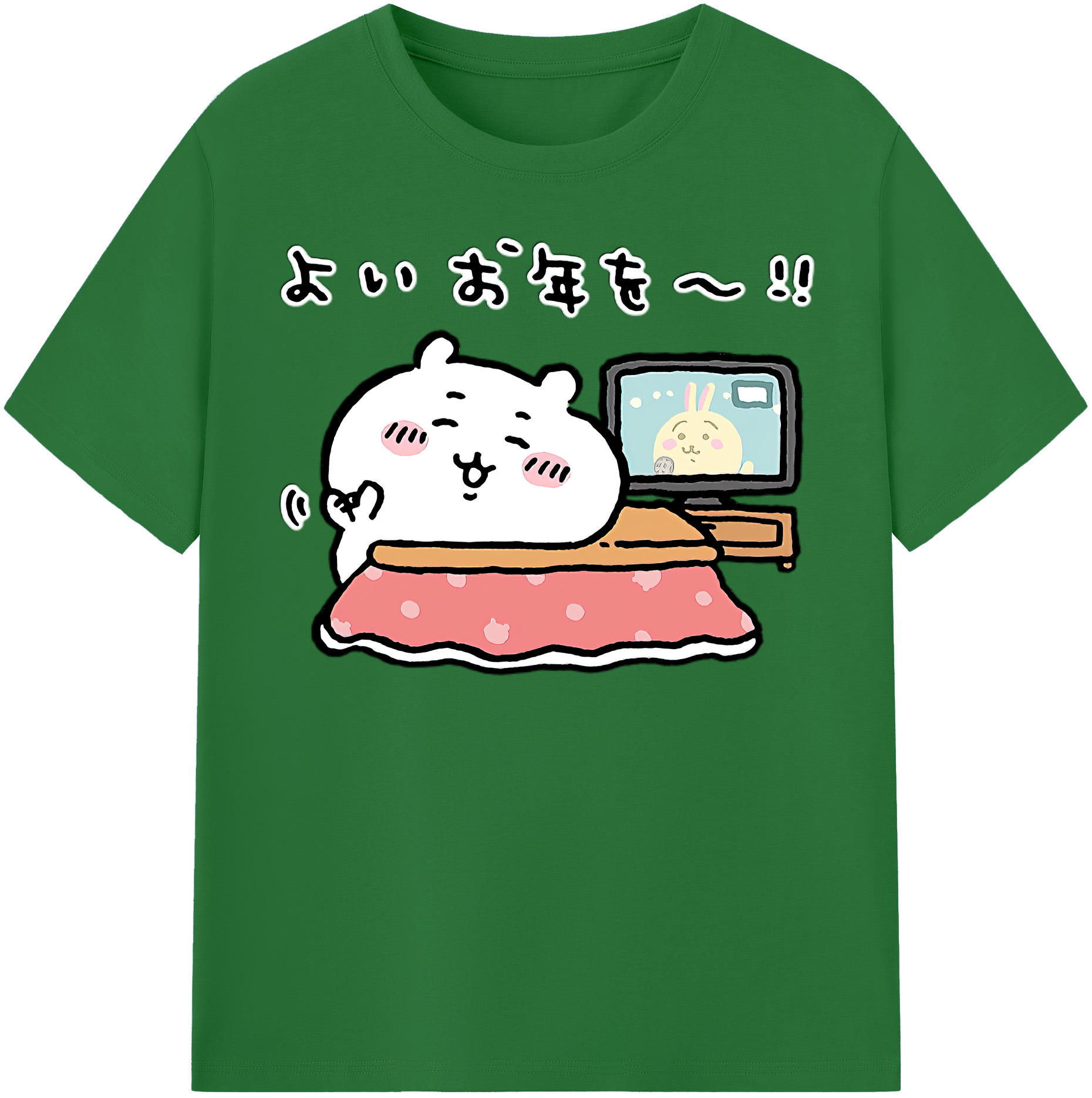（画像用） ちいかわ ちいかわ Chii-kawa chiikawa 綿100％半袖Tシャツ（フロントプリント）