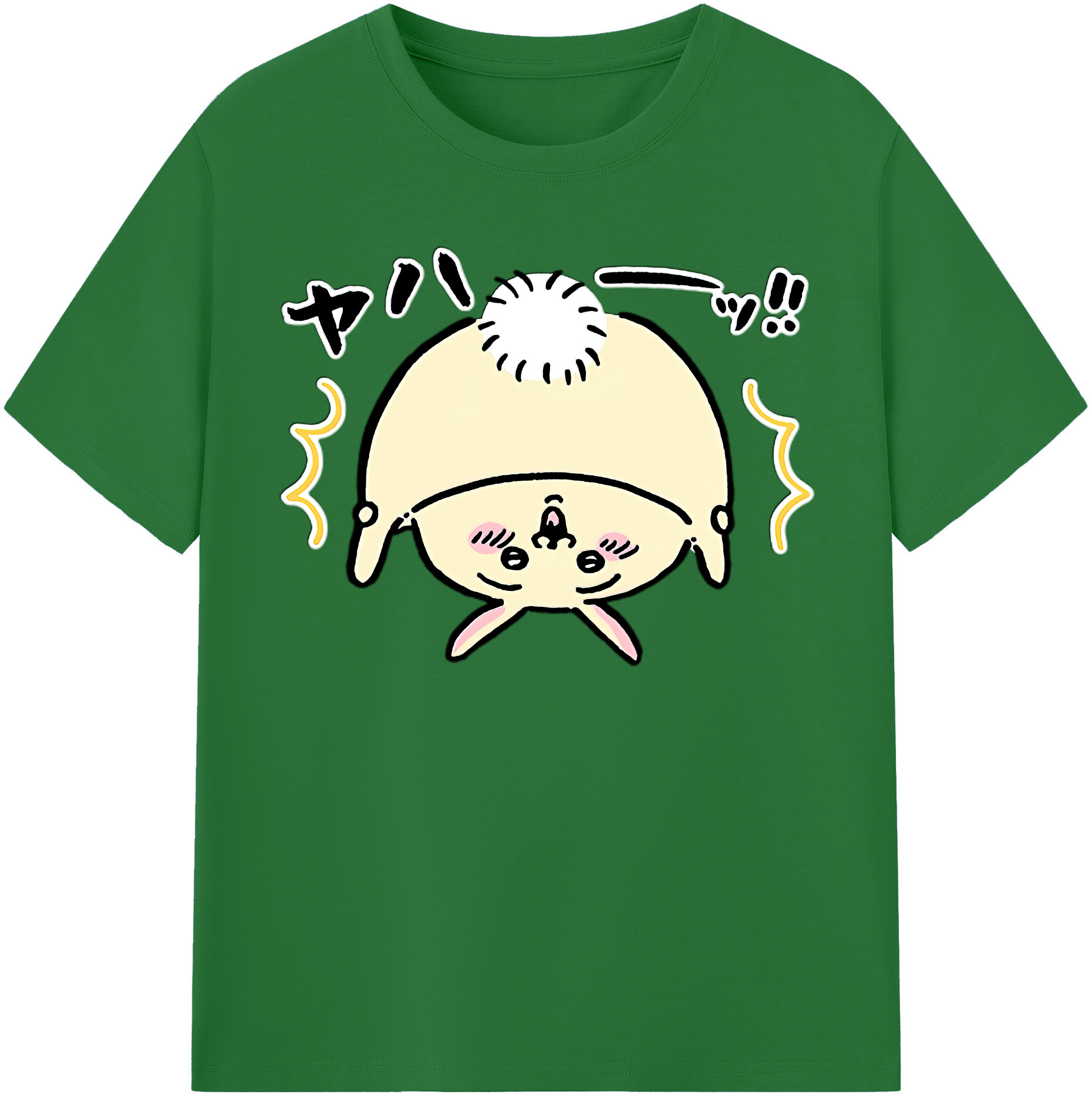 （画像用） ちいかわ うさぎ Chii-kawa usagi 綿100％半袖Tシャツ（フロントプリント）