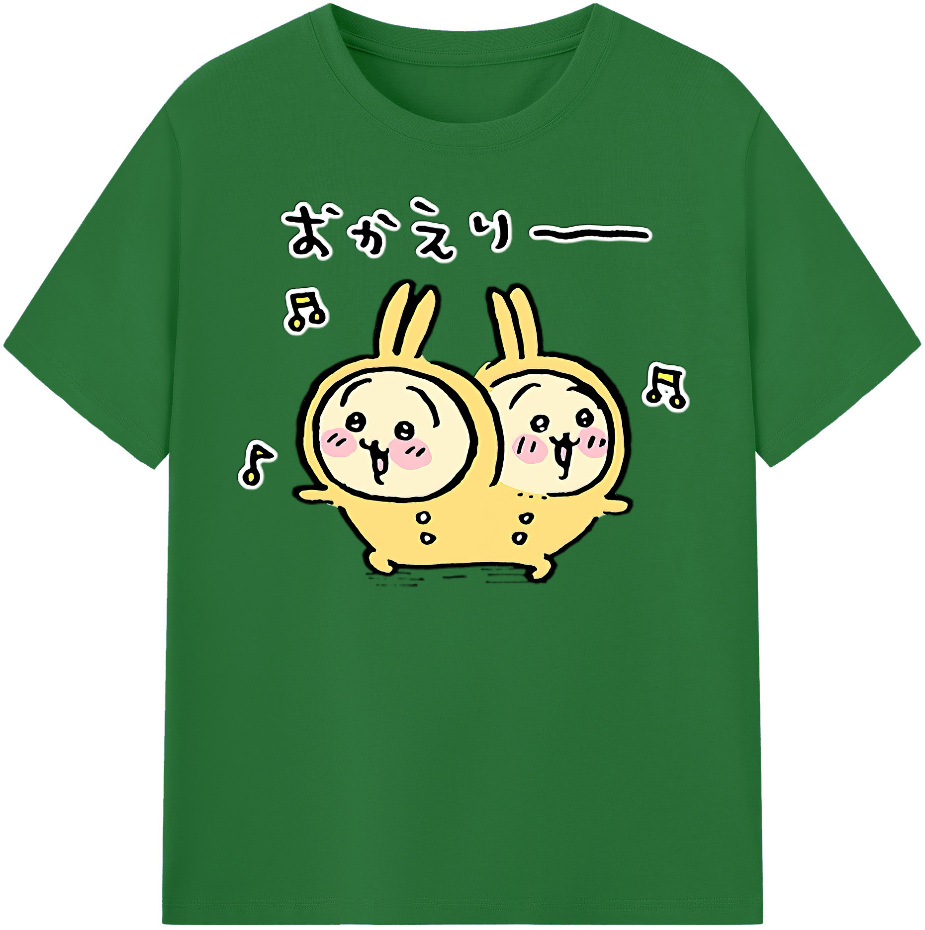 （画像用） ちいかわ うさぎ Chii-kawa usagi 綿100％半袖Tシャツ（フロントプリント）