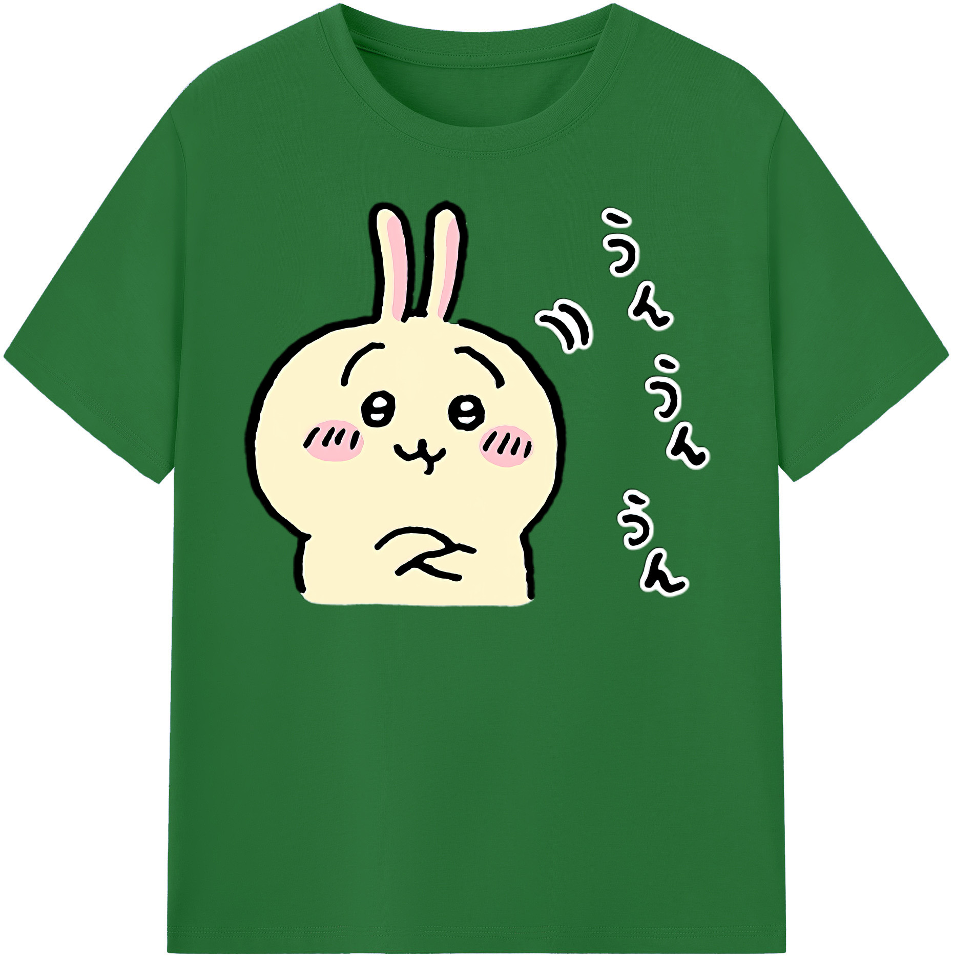 （画像用） ちいかわ うさぎ Chii-kawa usagi 綿100％半袖Tシャツ（フロントプリント）