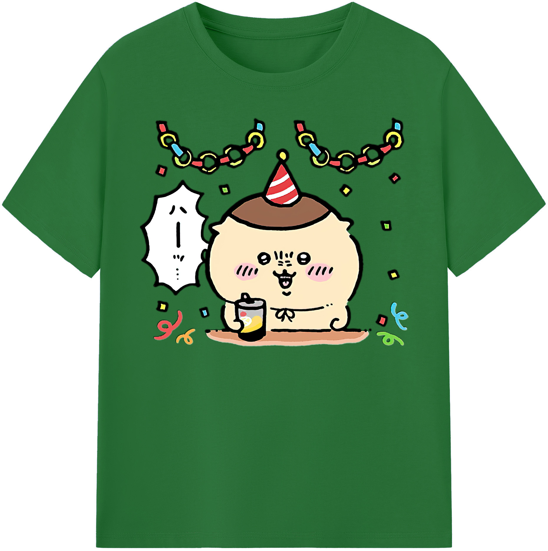 （画像用） ちいかわ くりまんじゅう Chii-kawa kuri manjū 綿100％半袖Tシャツ（フロントプリント）