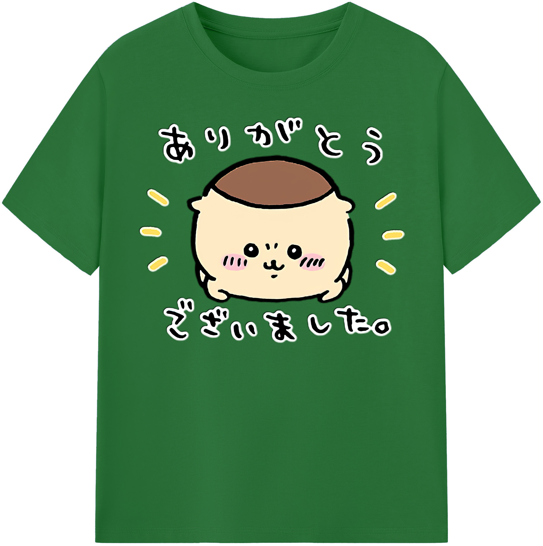 （画像用） ちいかわ くりまんじゅう Chii-kawa kuri manjū 綿100％半袖Tシャツ（フロントプリント）