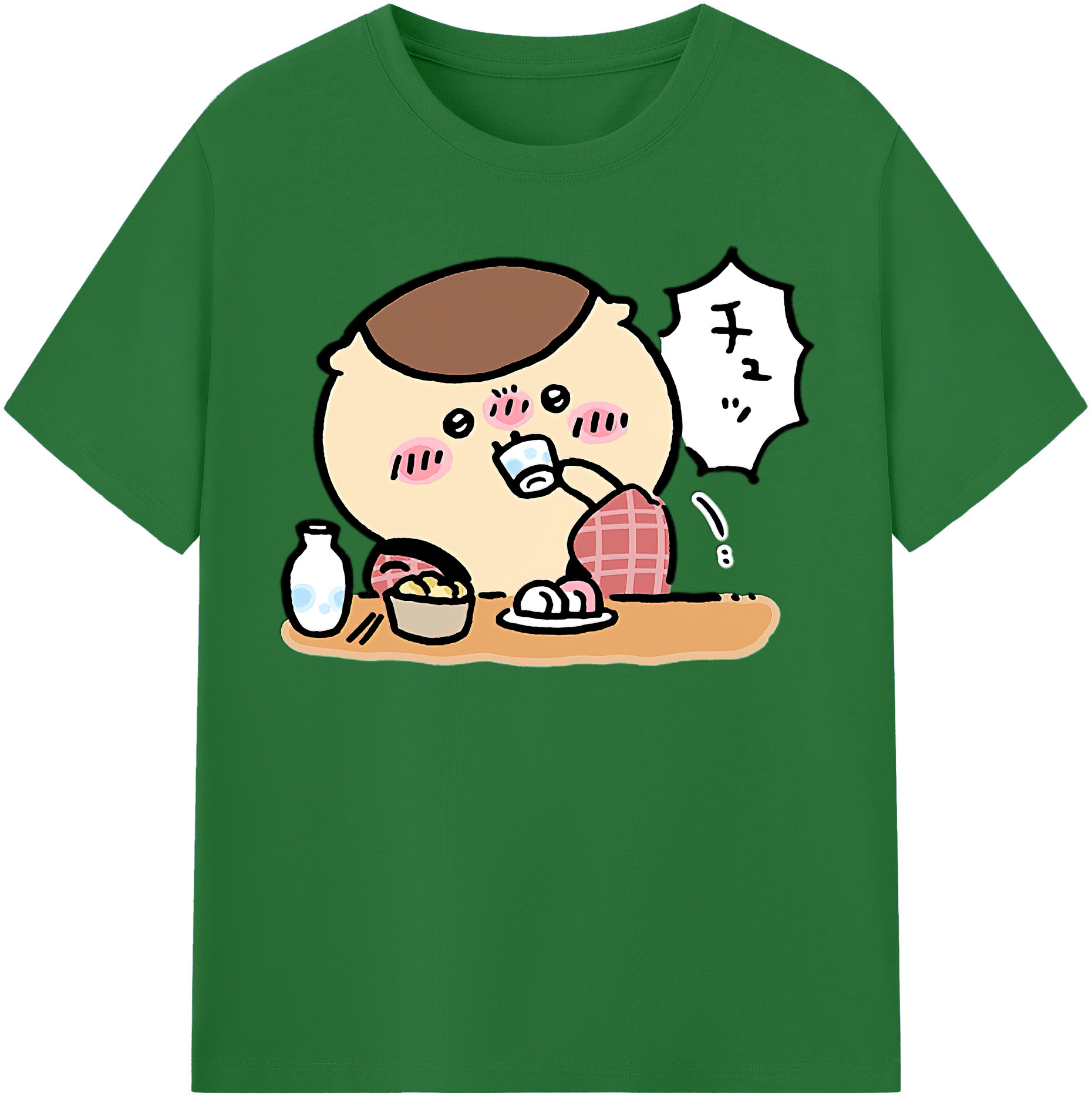 （画像用） ちいかわ くりまんじゅう Chii-kawa kuri manjū 綿100％半袖Tシャツ（フロントプリント）