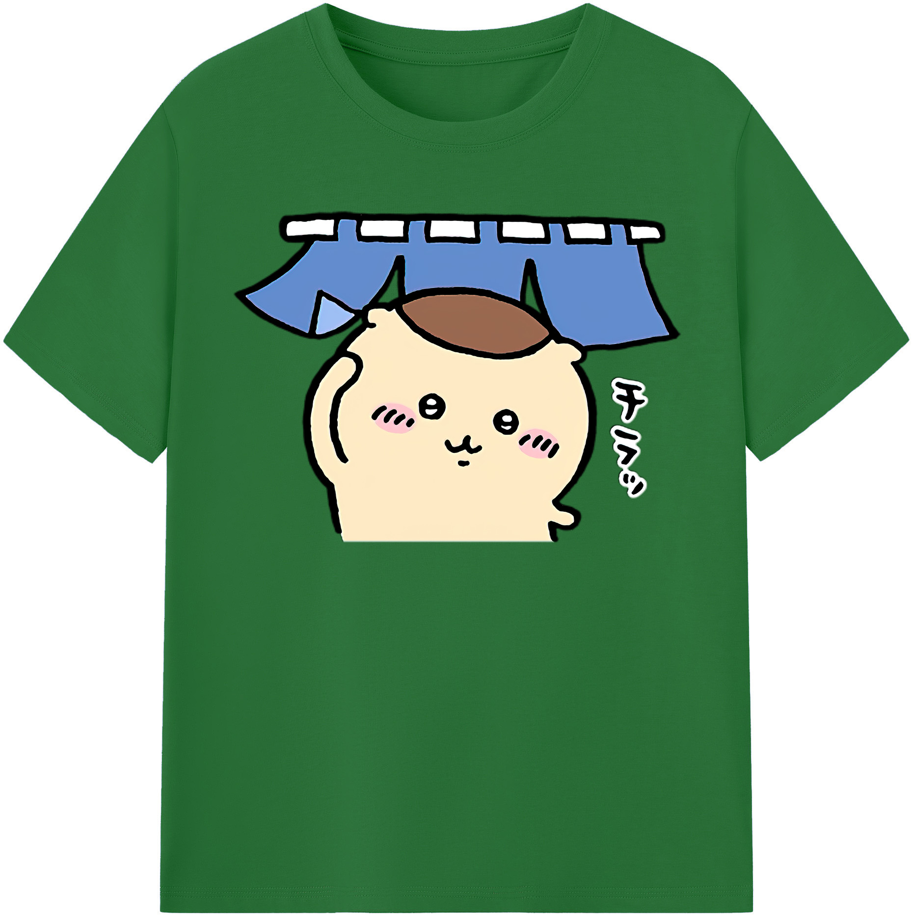 （画像用） ちいかわ くりまんじゅう Chii-kawa kuri manjū 綿100％半袖Tシャツ（フロントプリント）