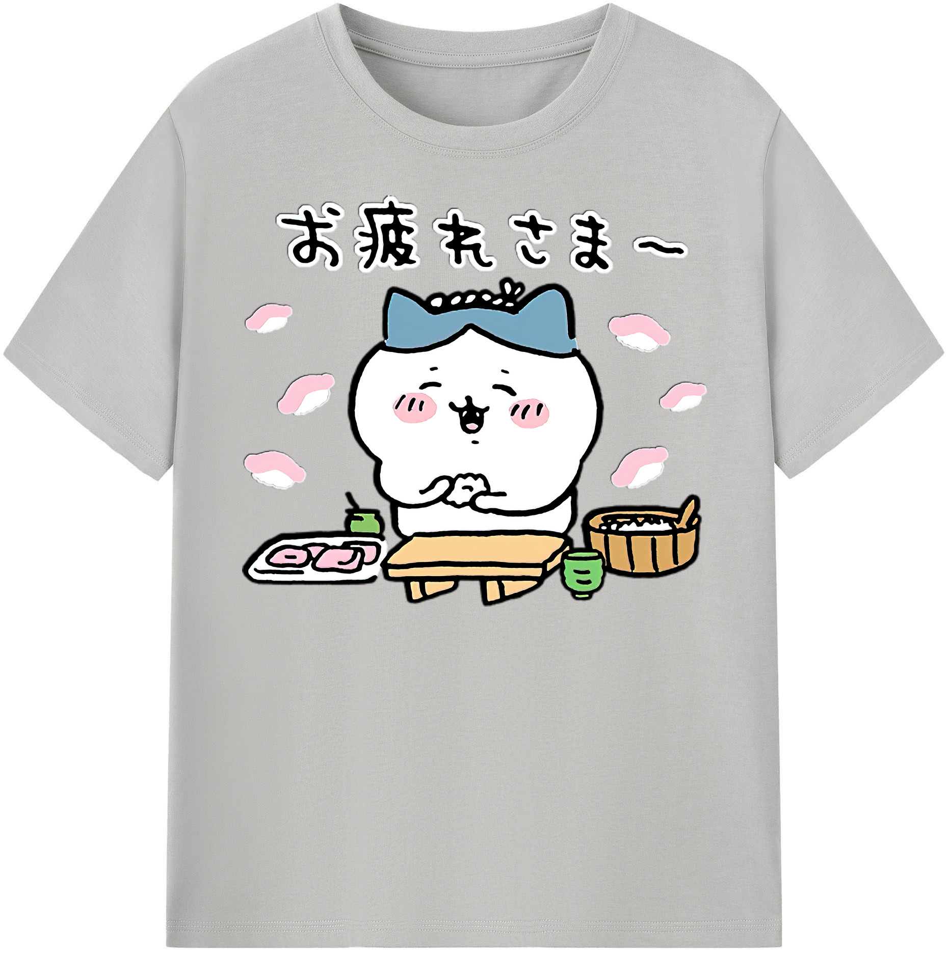（画像用） ちいかわ ハチワレ Chii-kawa hachiware 綿100％半袖Tシャツ（フロントプリント）