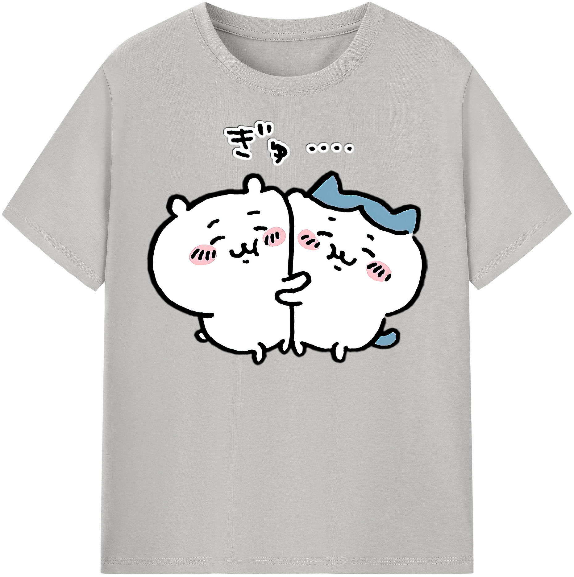 （画像用） ちいかわ ハチワレ Chii-kawa hachiware 綿100％半袖Tシャツ（フロントプリント）