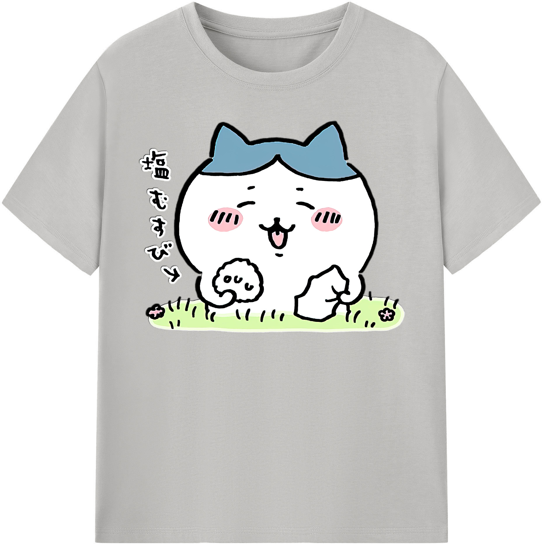（画像用） ちいかわ ハチワレ Chii-kawa hachiware 綿100％半袖Tシャツ（フロントプリント）