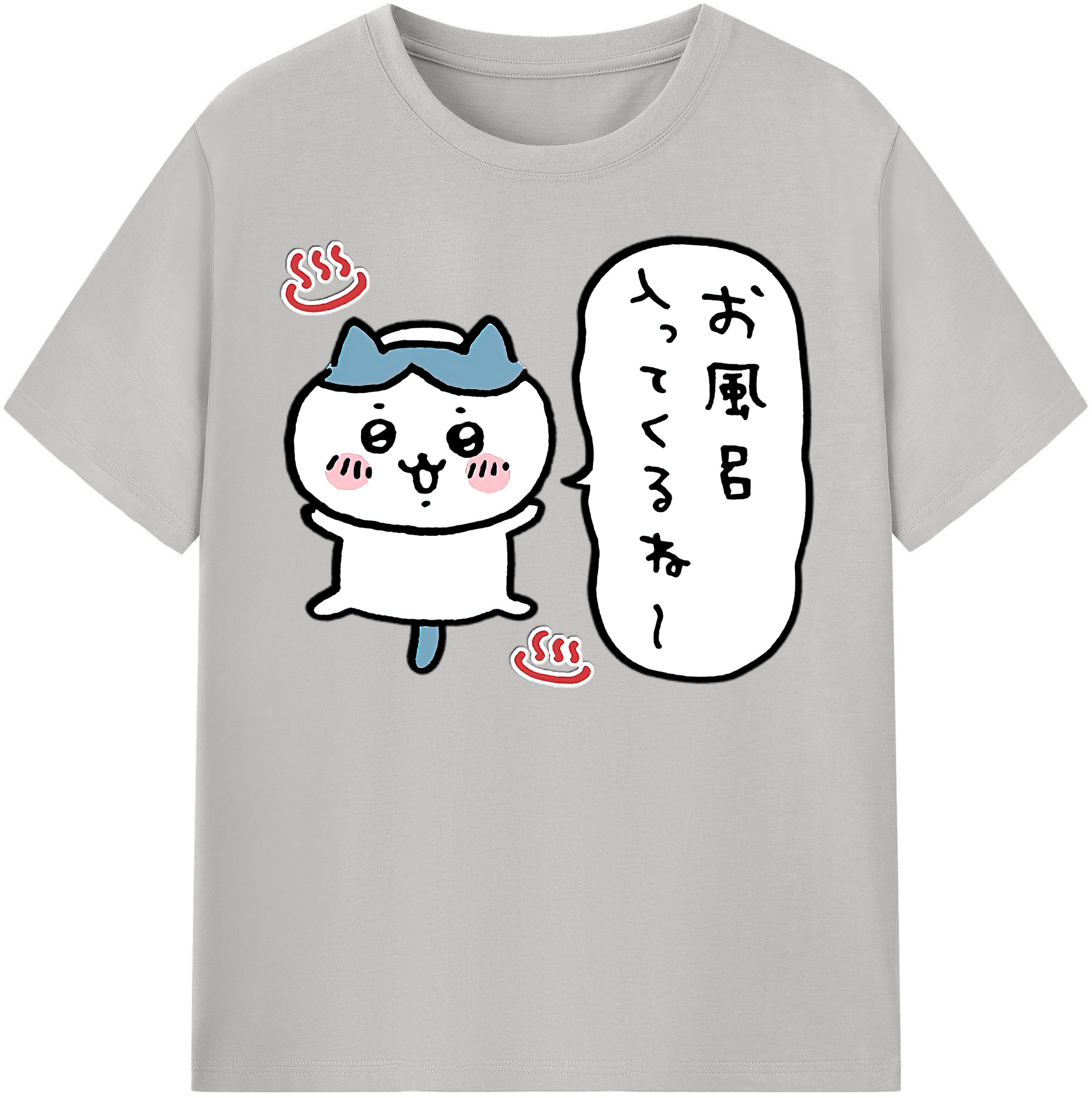 （画像用） ちいかわ ハチワレ Chii-kawa hachiware 綿100％半袖Tシャツ（フロントプリント）