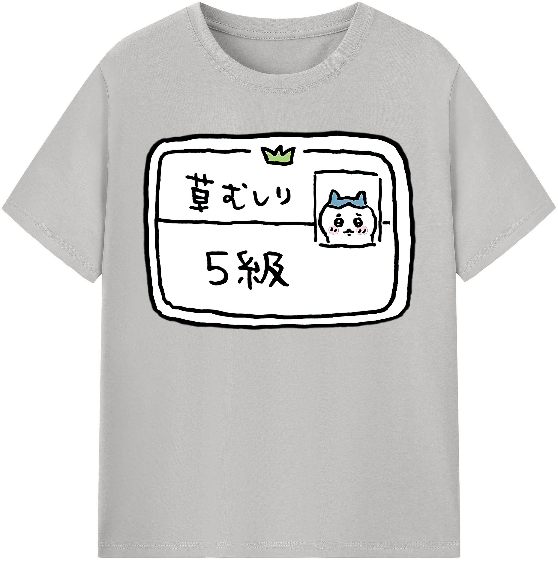 （画像用） ちいかわ ハチワレ Chii-kawa hachiware 綿100％半袖Tシャツ（フロントプリント）