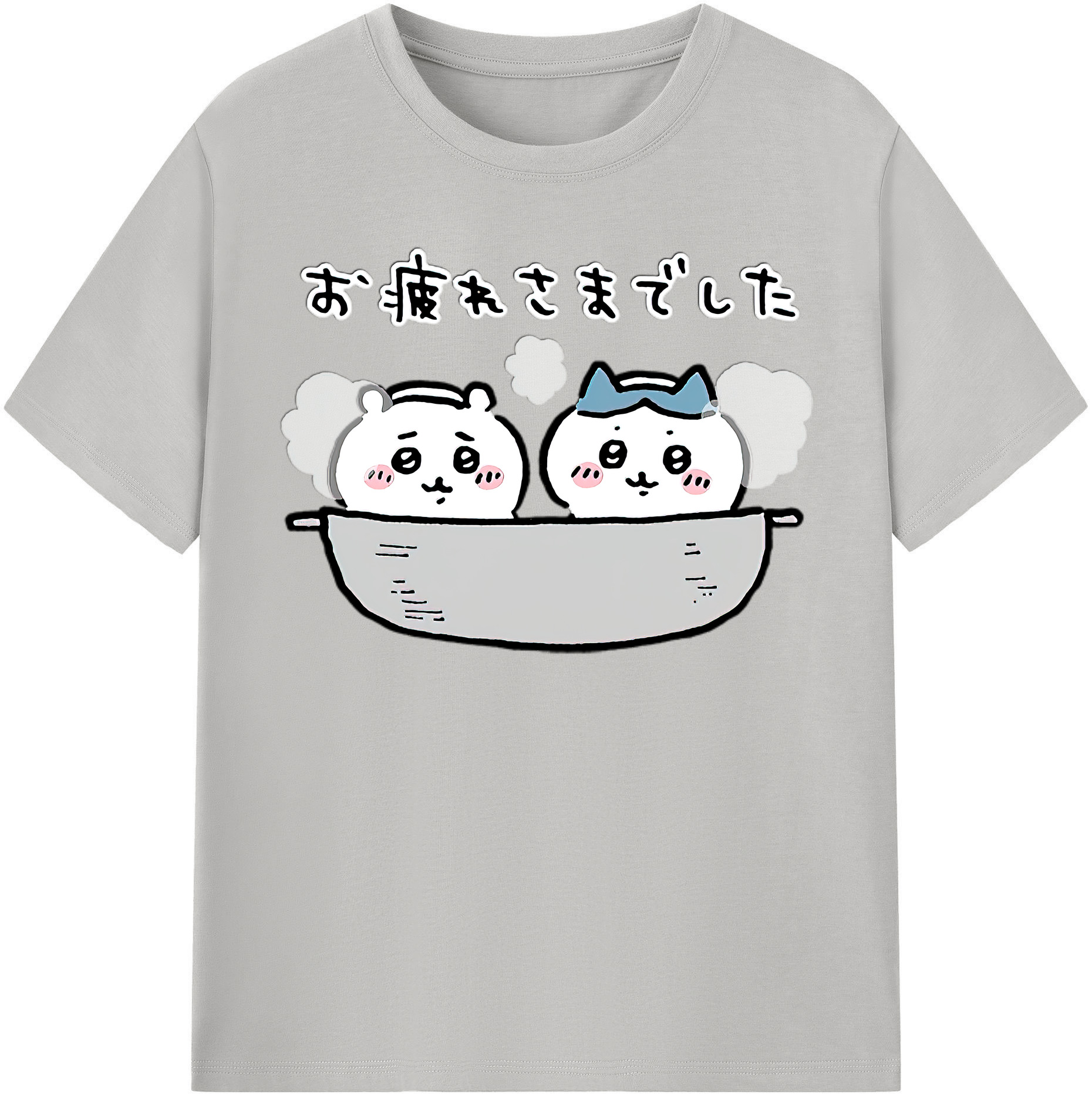 （画像用） ちいかわ ハチワレ Chii-kawa hachiware 綿100％半袖Tシャツ（フロントプリント）