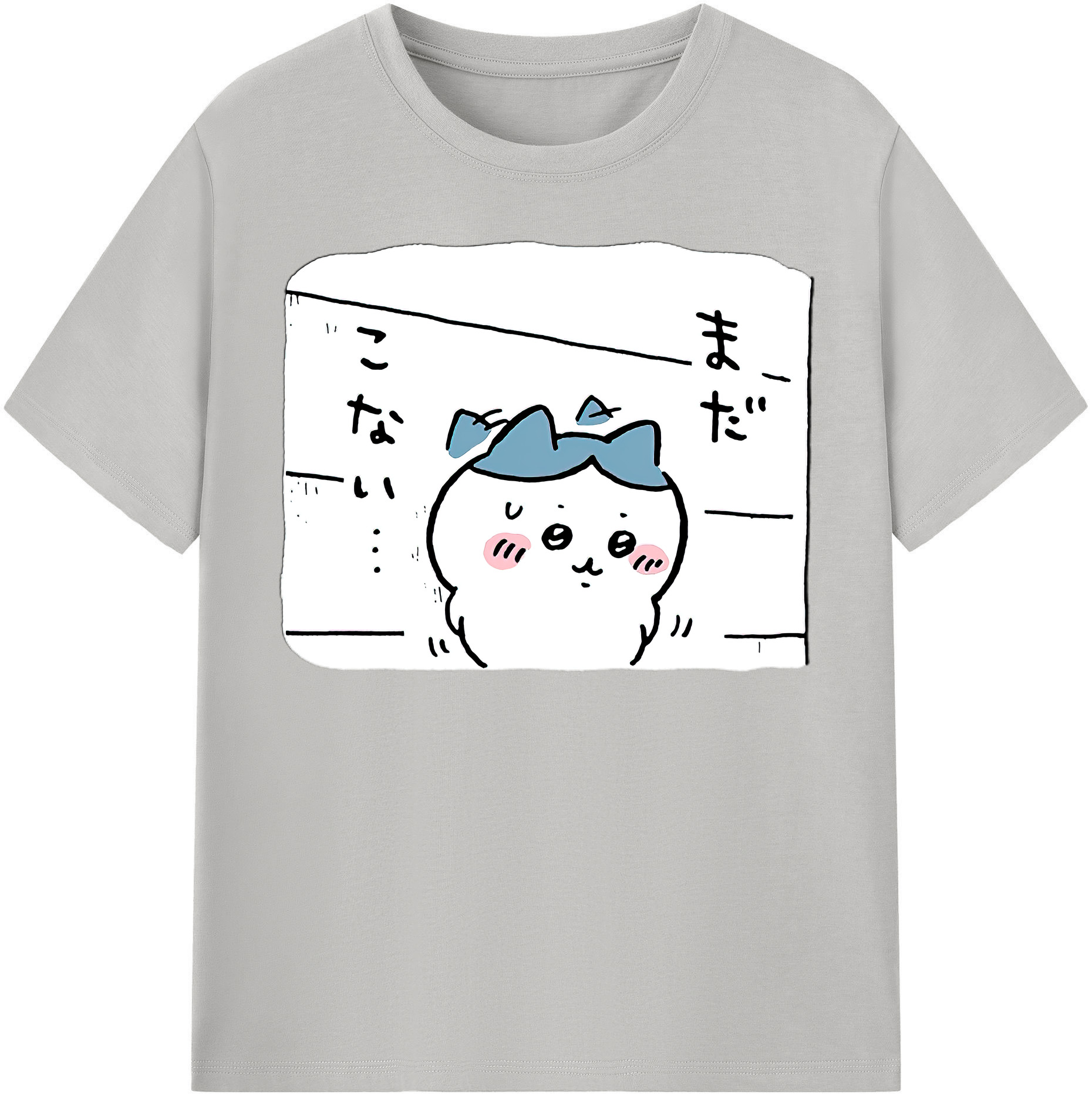 （画像用） ちいかわ ハチワレ Chii-kawa hachiware 綿100％半袖Tシャツ（フロントプリント）