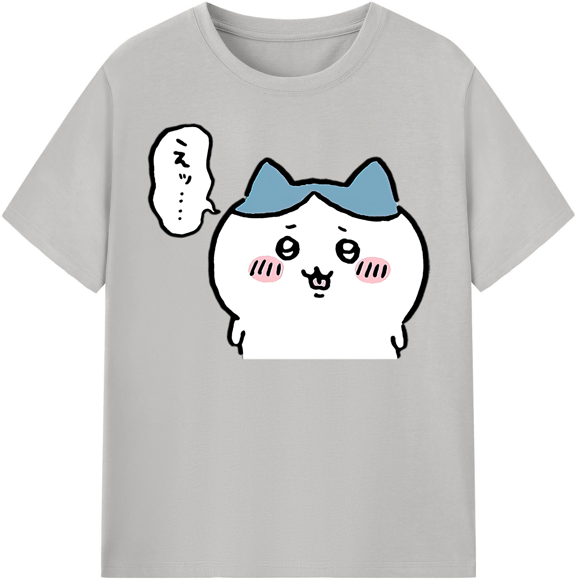 （画像用） ちいかわ ハチワレ Chii-kawa hachiware 綿100％半袖Tシャツ（フロントプリント）
