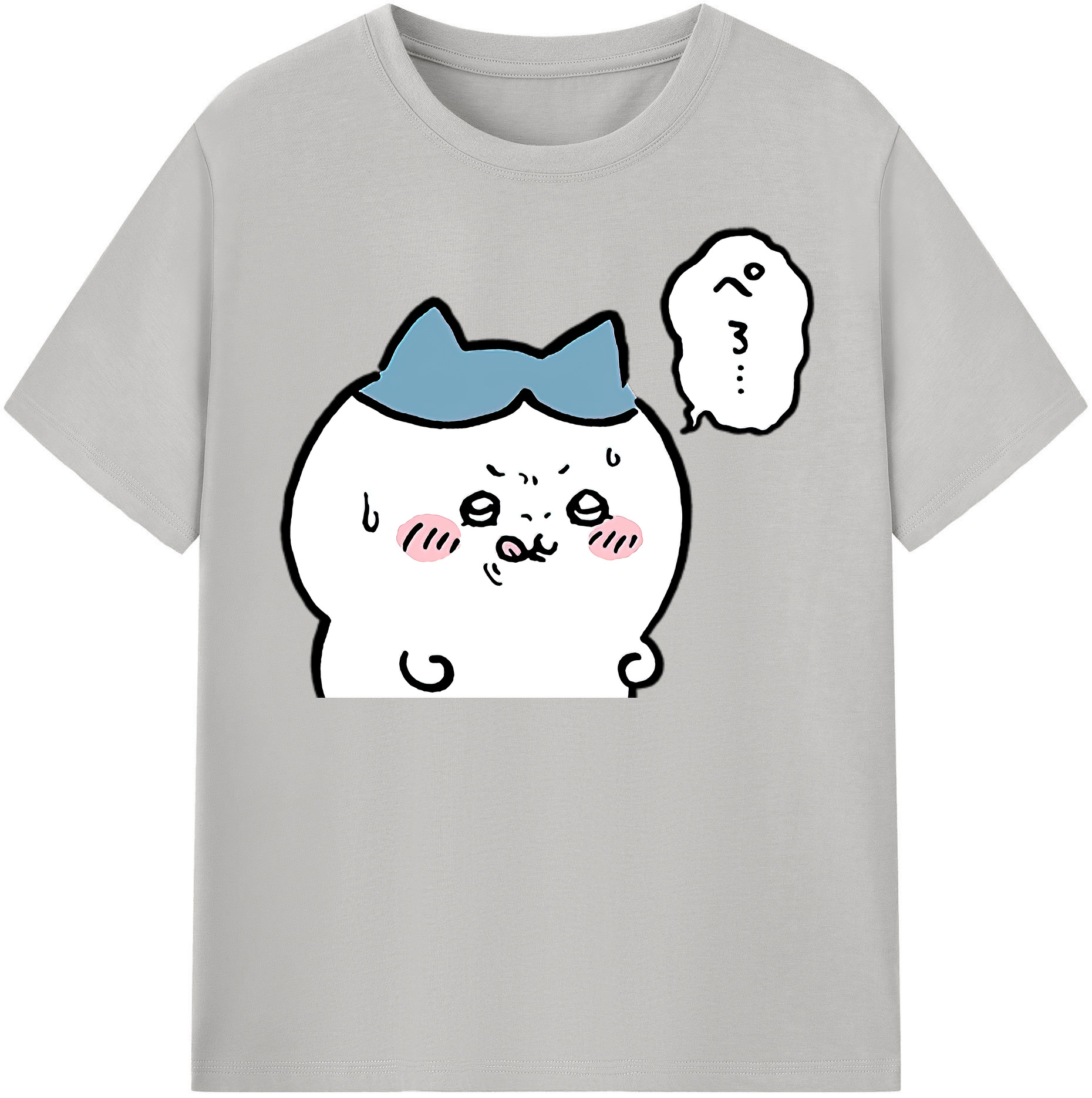 （画像用） ちいかわ ハチワレ Chii-kawa hachiware 綿100％半袖Tシャツ（フロントプリント）