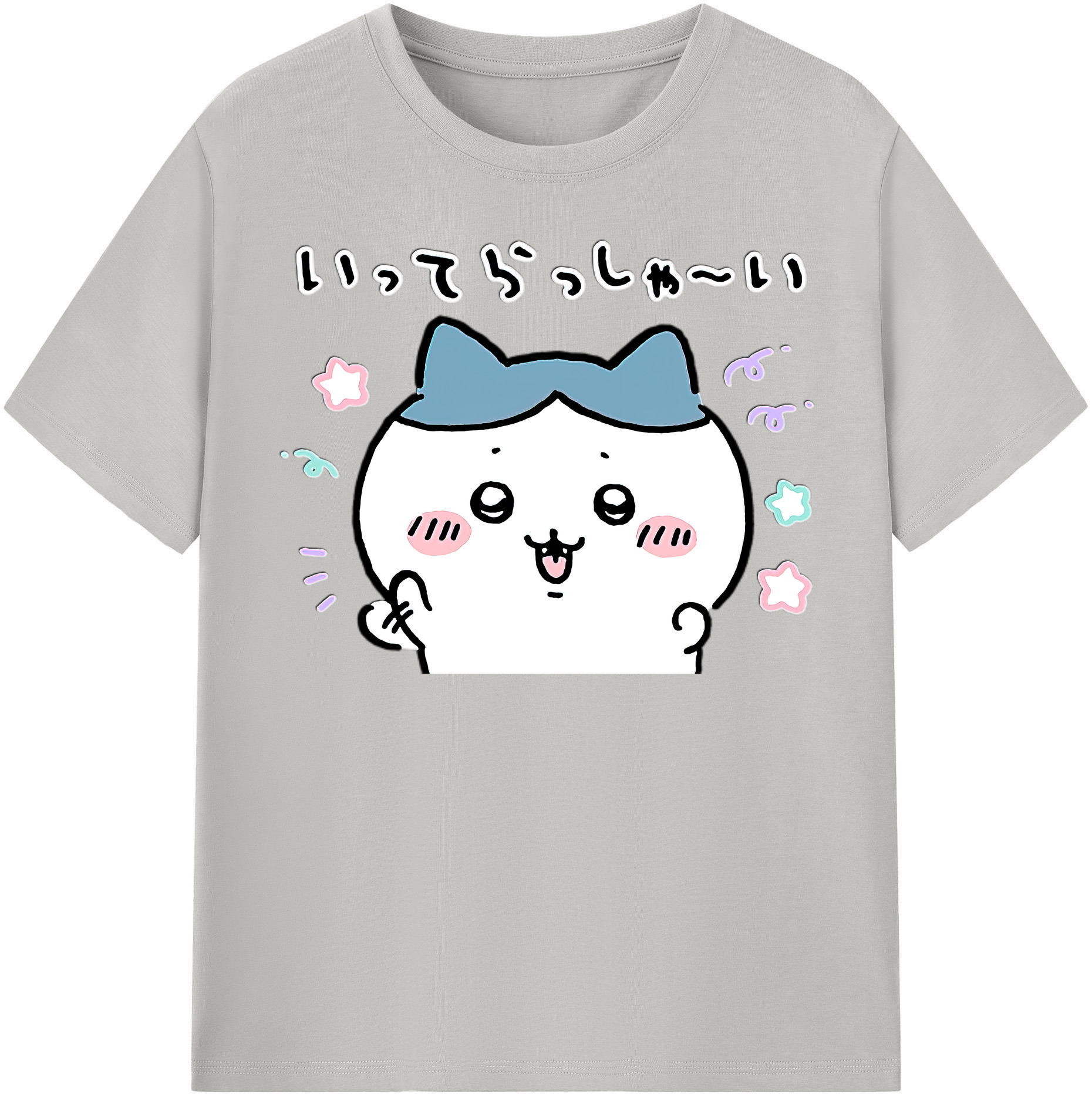 （画像用） ちいかわ ハチワレ Chii-kawa hachiware 綿100％半袖Tシャツ（フロントプリント）