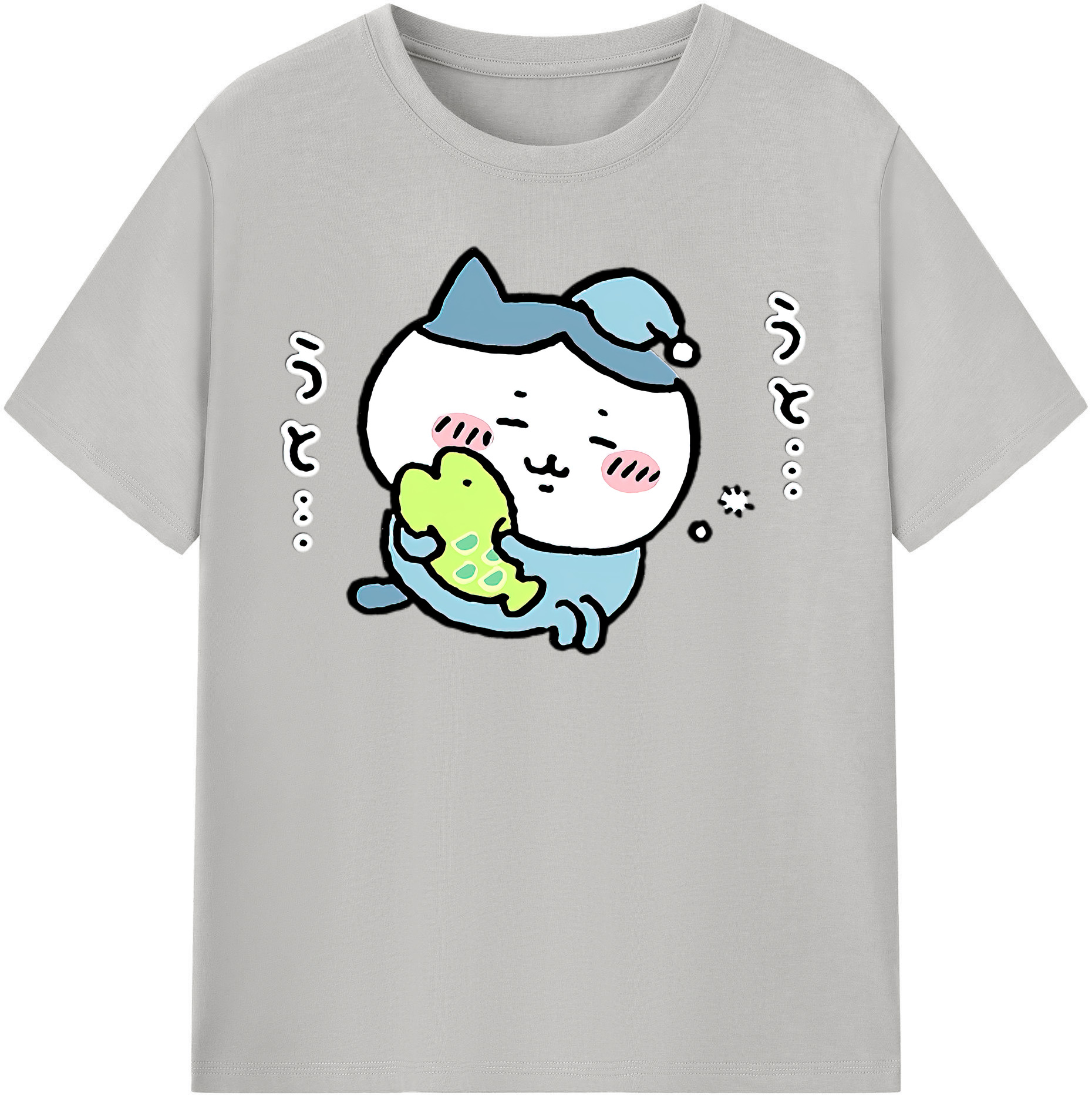 （画像用） ちいかわ ハチワレ Chii-kawa hachiware 綿100％半袖Tシャツ（フロントプリント）