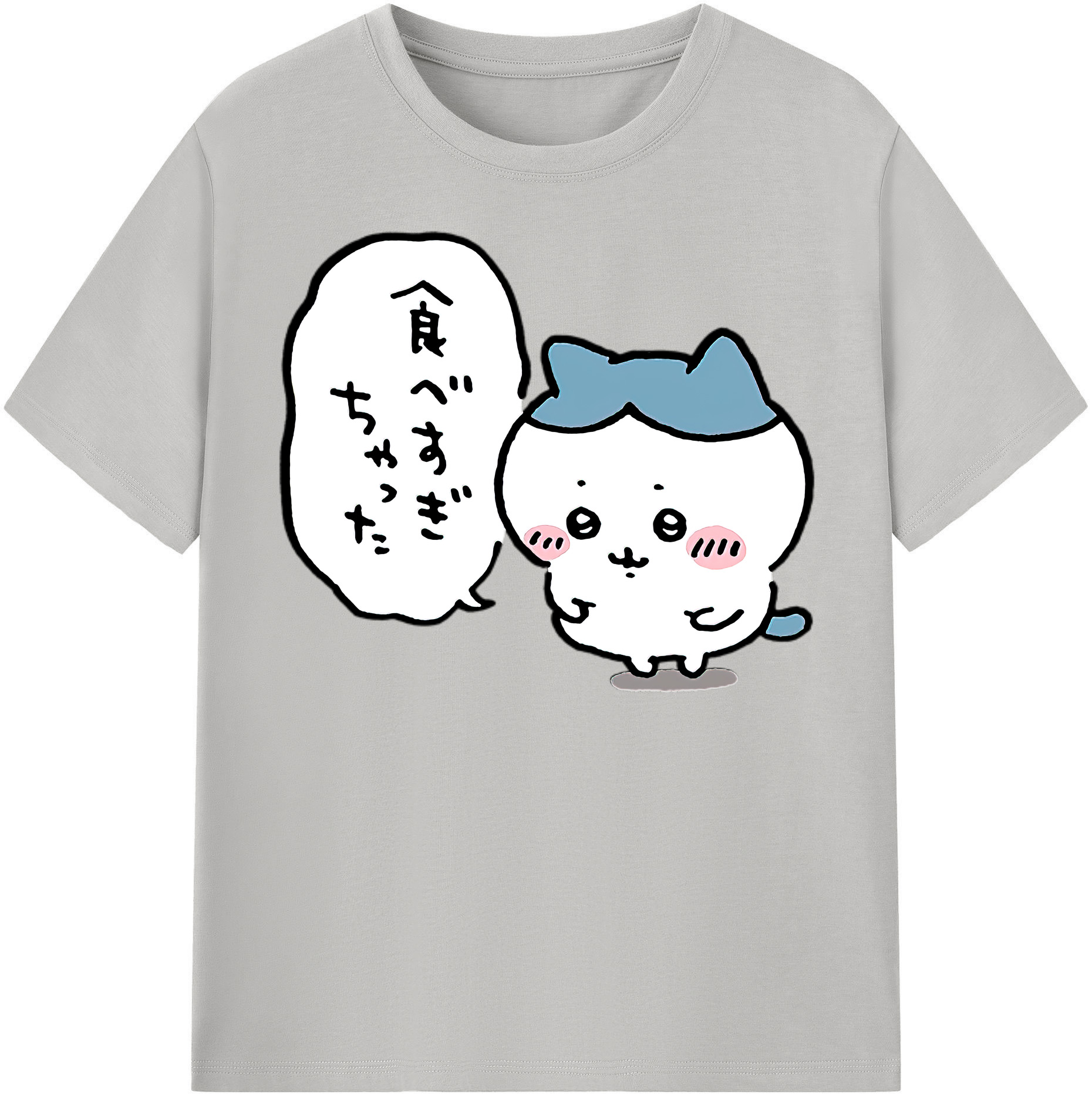 （画像用） ちいかわ ハチワレ Chii-kawa hachiware 綿100％半袖Tシャツ（フロントプリント）