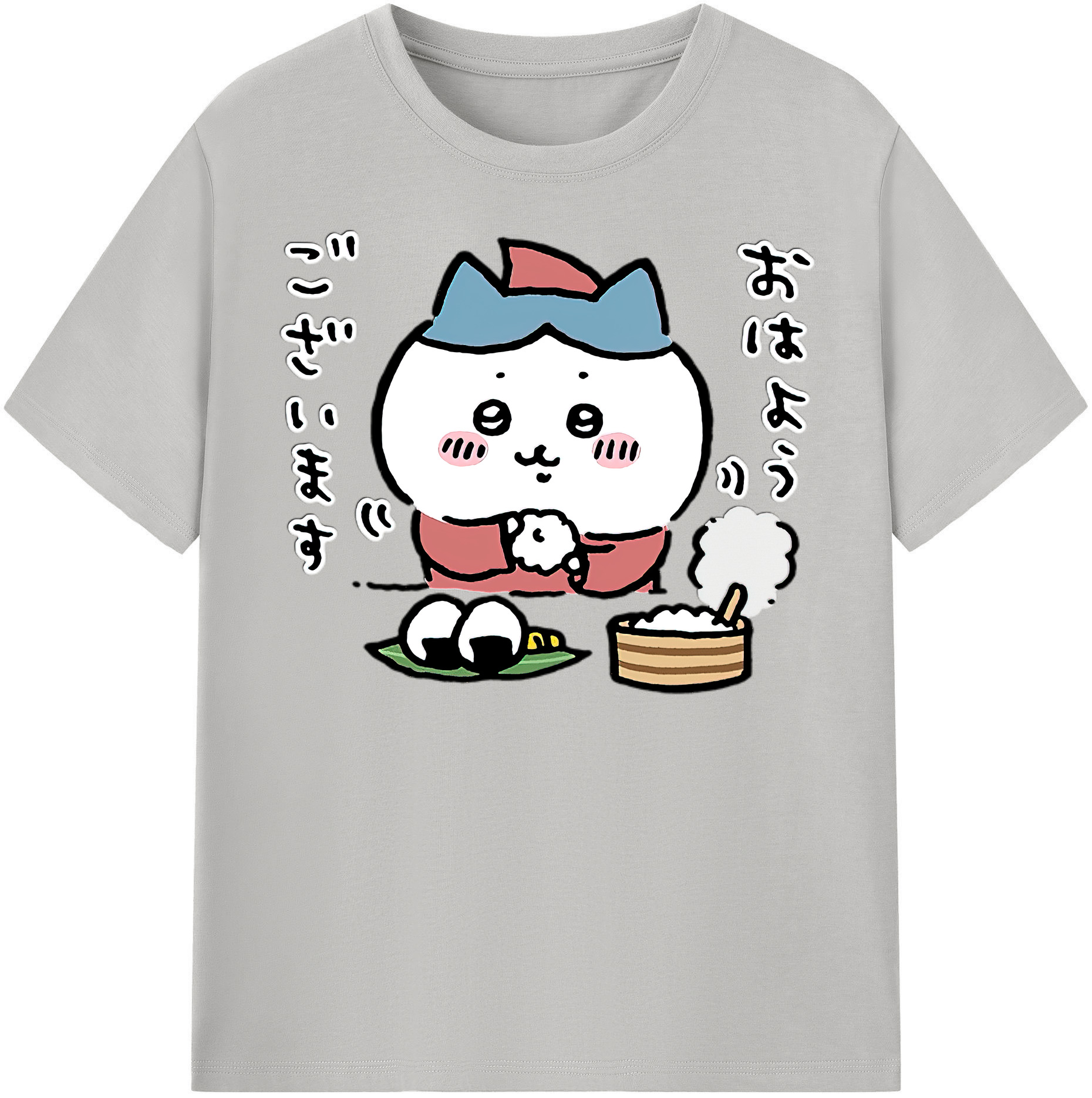 （画像用） ちいかわ ハチワレ Chii-kawa hachiware 綿100％半袖Tシャツ（フロントプリント）