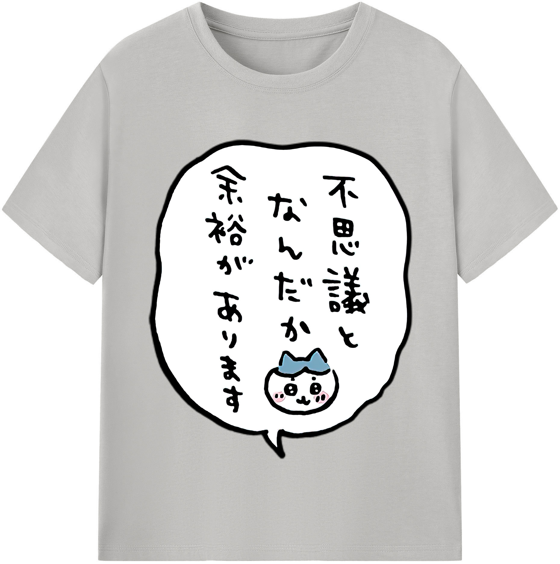 （画像用） ちいかわ ハチワレ Chii-kawa hachiware 綿100％半袖Tシャツ（フロントプリント）