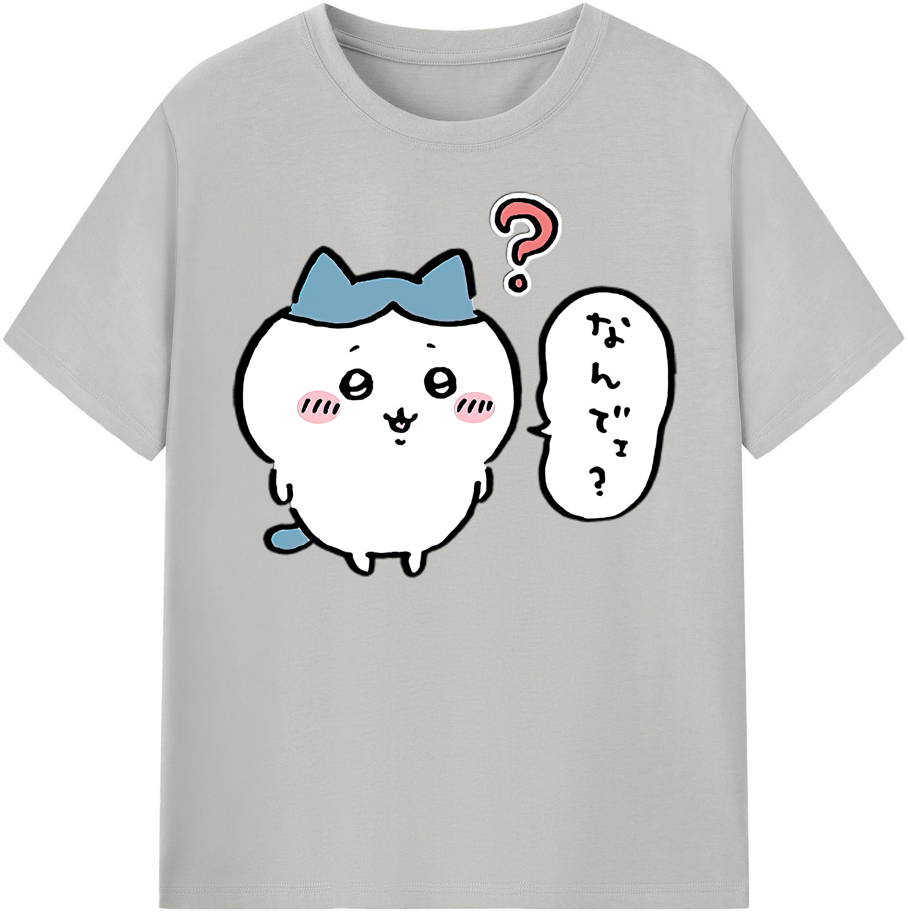 （画像用） ちいかわ ハチワレ Chii-kawa hachiware 綿100％半袖Tシャツ（フロントプリント）