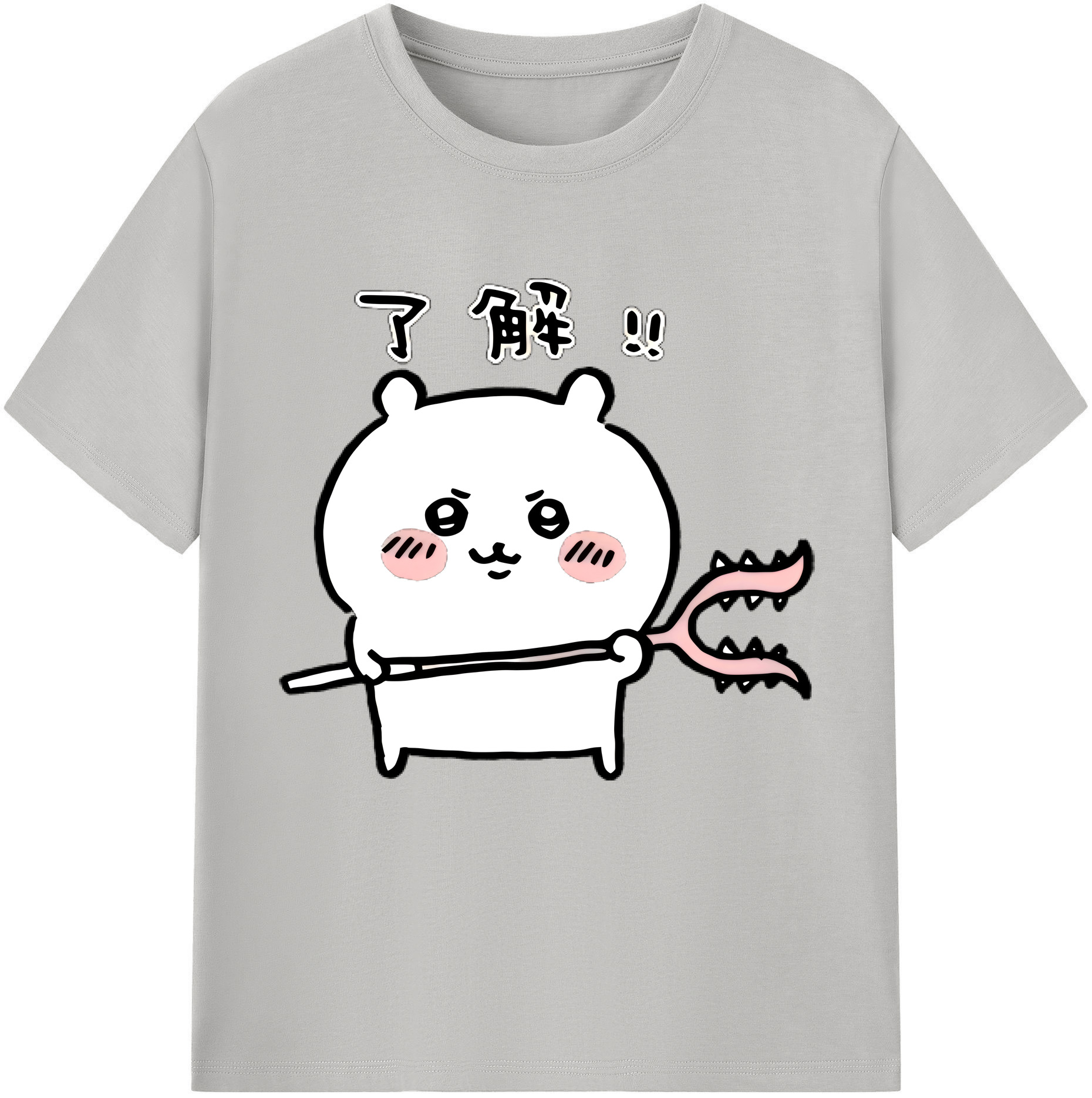 （画像用） ちいかわ ちいかわ Chii-kawa chiikawa 綿100％半袖Tシャツ（フロントプリント）
