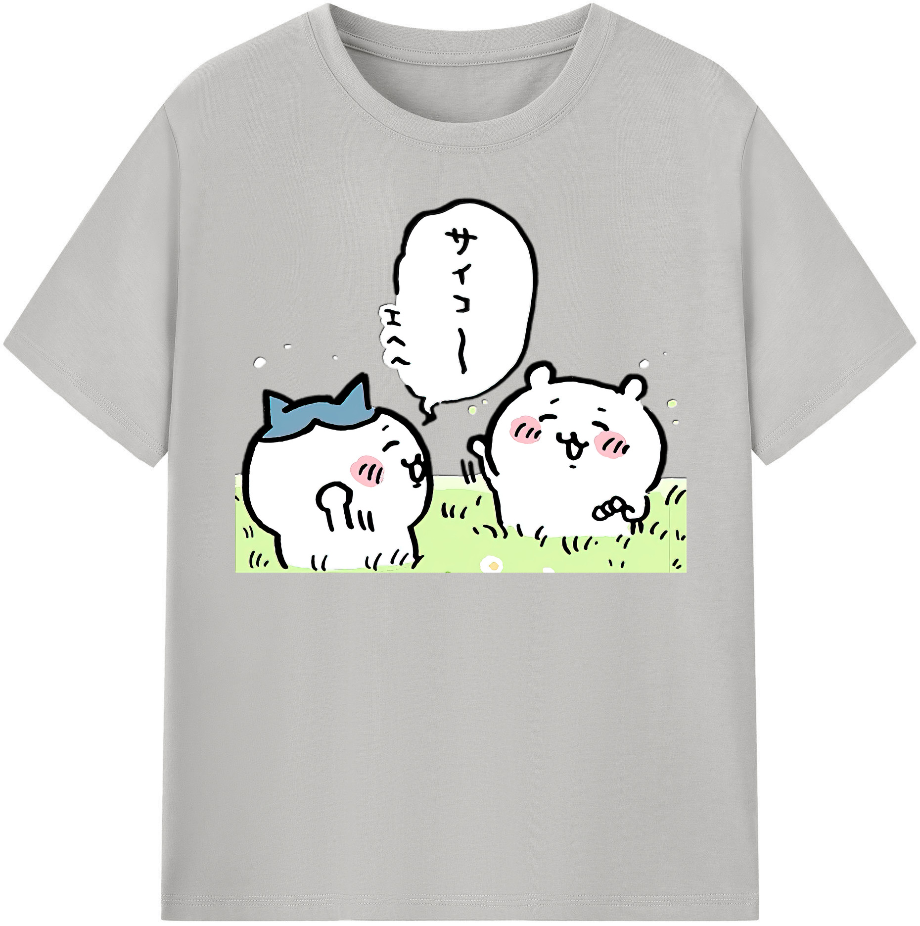 （画像用） ちいかわ ちいかわ Chii-kawa chiikawa 綿100％半袖Tシャツ（フロントプリント）