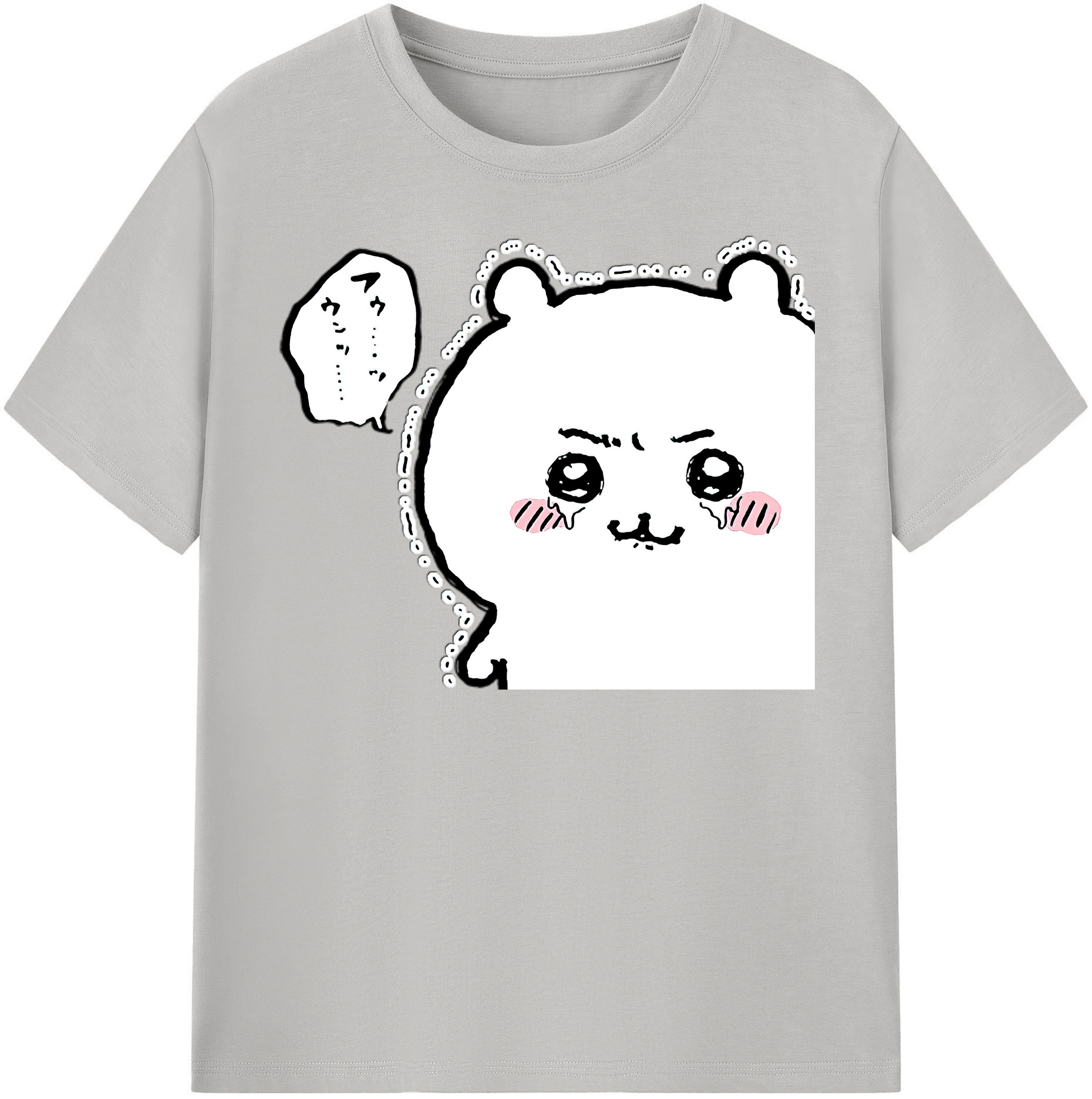 （画像用） ちいかわ ちいかわ Chii-kawa chiikawa 綿100％半袖Tシャツ（フロントプリント）