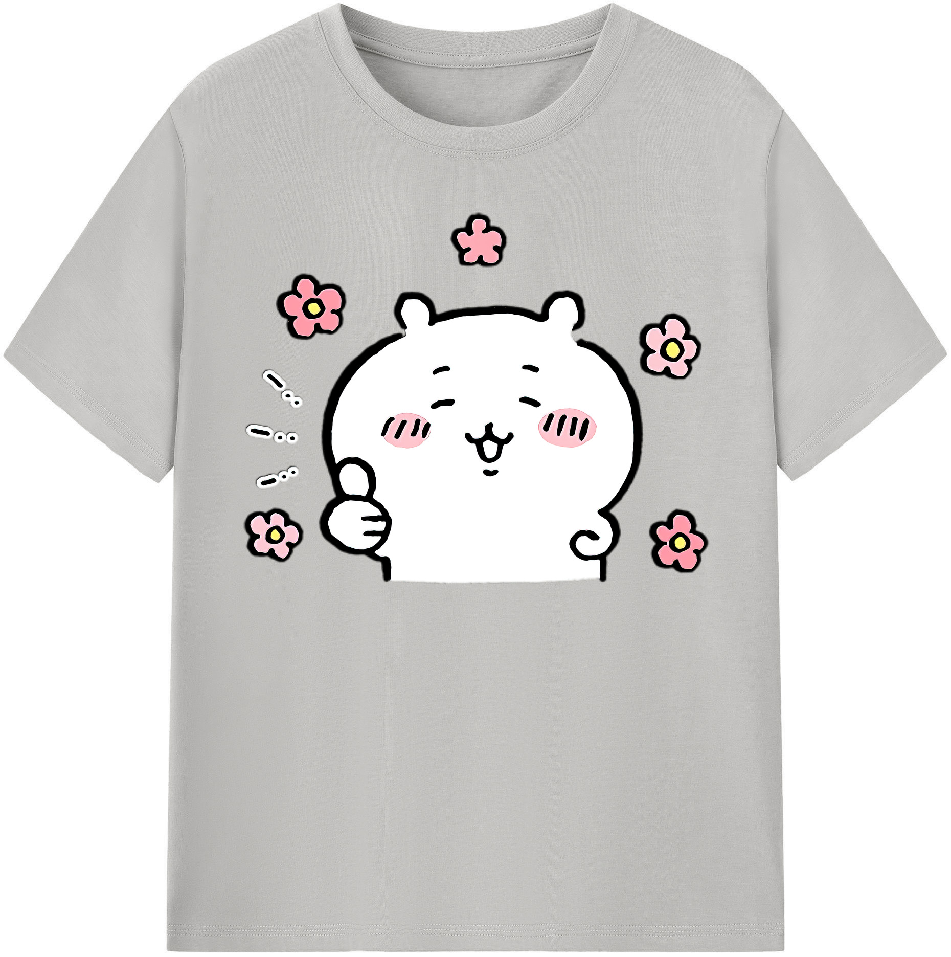 （画像用） ちいかわ ちいかわ Chii-kawa chiikawa 綿100％半袖Tシャツ（フロントプリント）