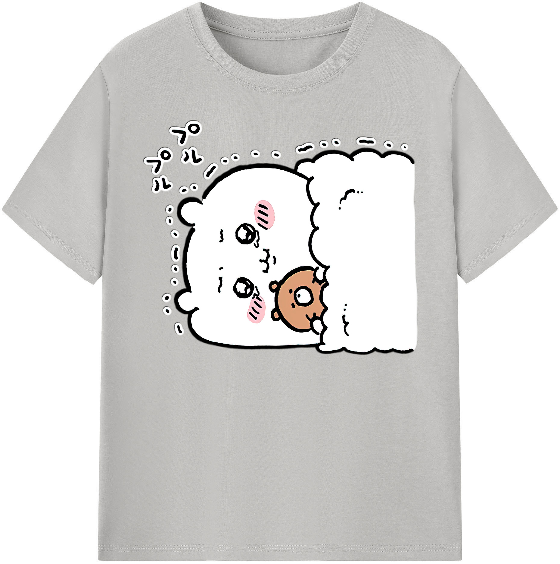 （画像用） ちいかわ ちいかわ Chii-kawa chiikawa 綿100％半袖Tシャツ（フロントプリント）