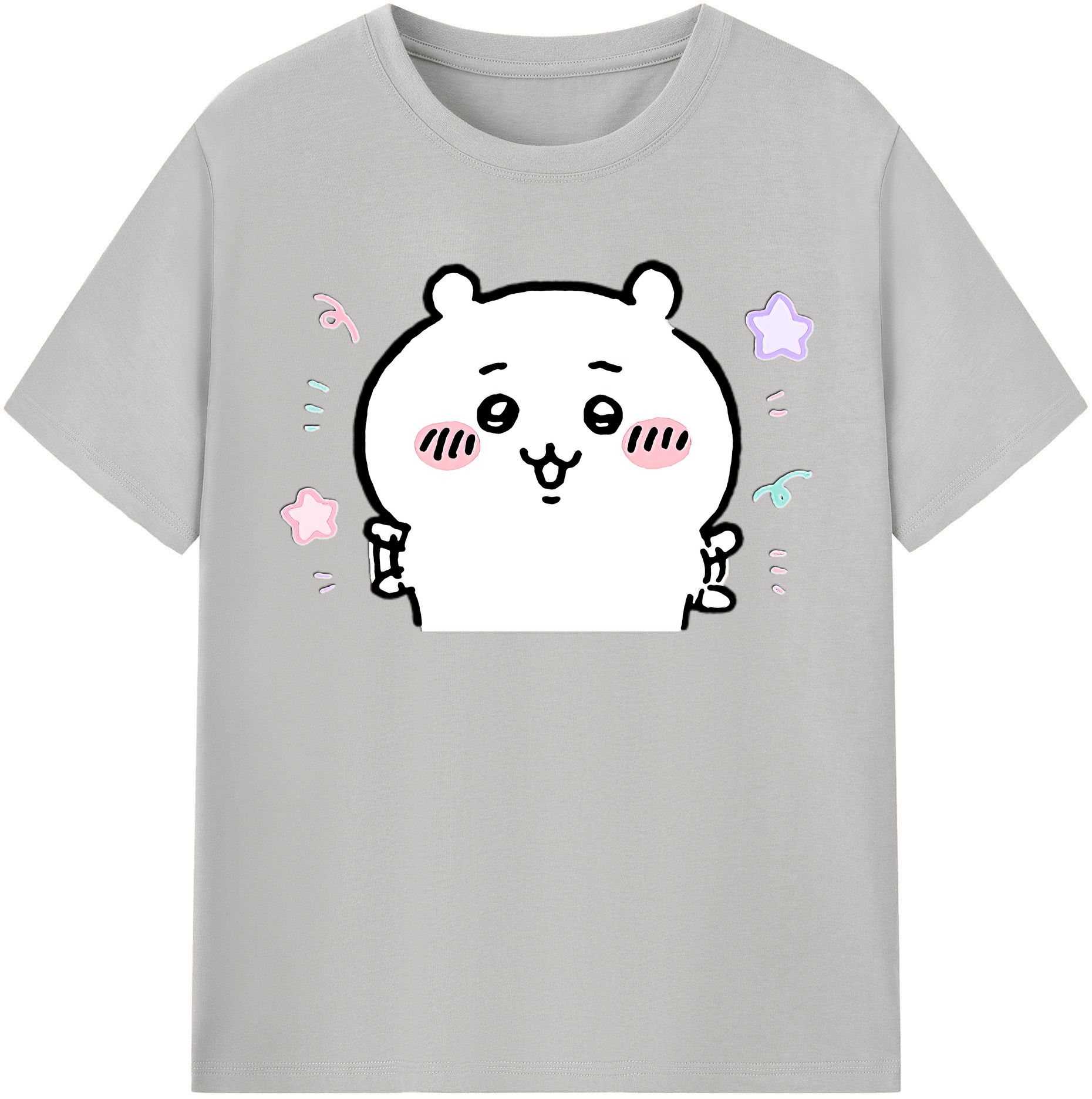 （画像用） ちいかわ ちいかわ Chii-kawa chiikawa 綿100％半袖Tシャツ（フロントプリント）